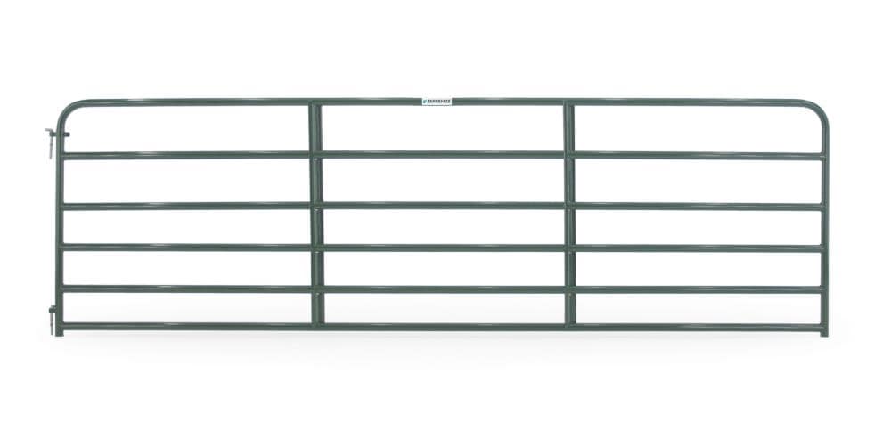 Tarter 6EG14 4-ft H x 14-ft W Green powder over e-coat Steel Farm Corral Gate Fence gate