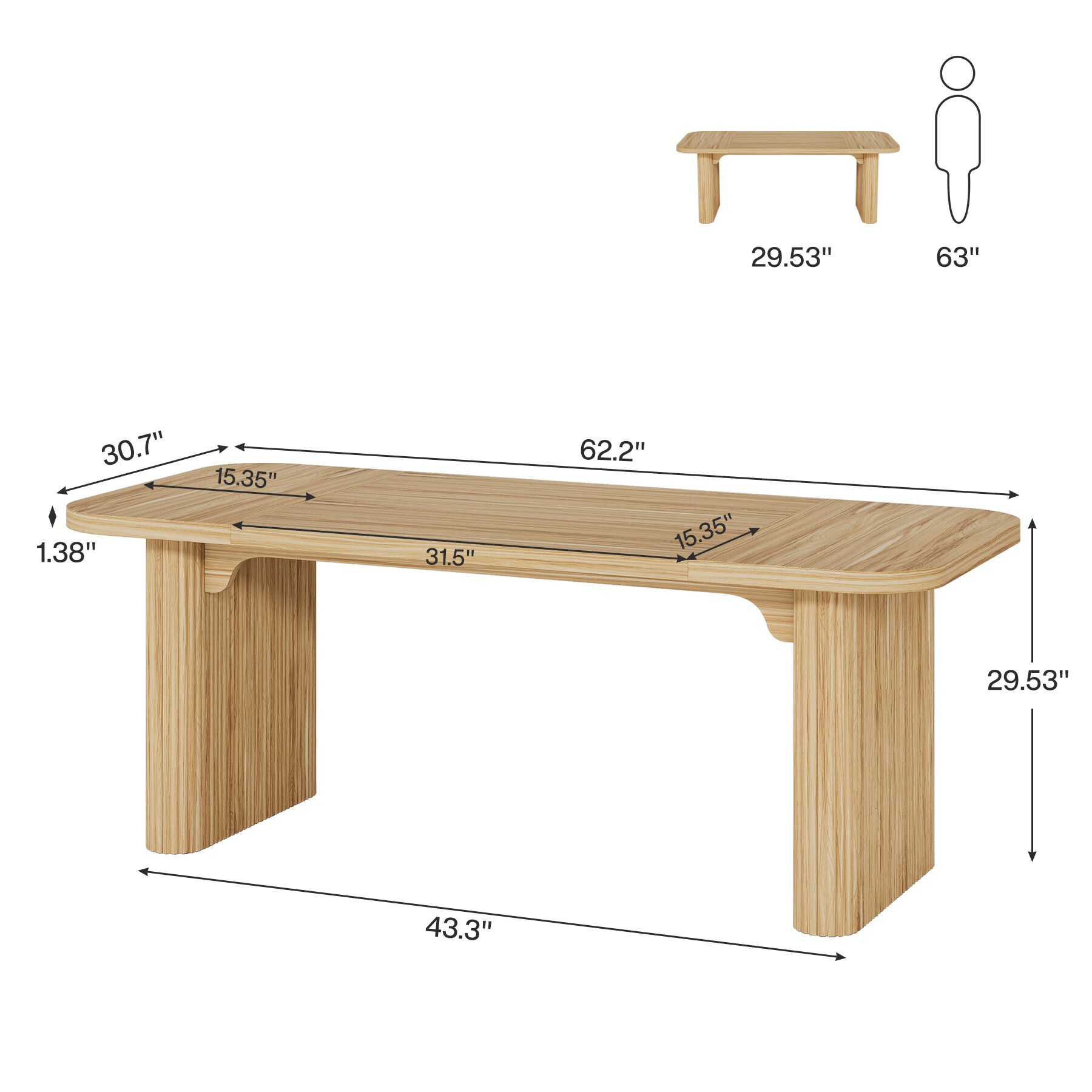 Tribesigns LWFD-XK00669 Office-Tables - View #6