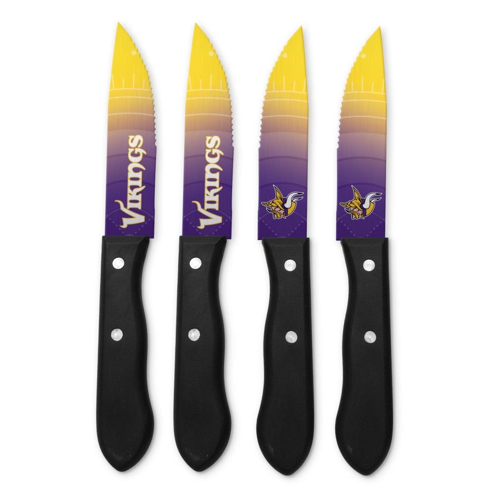 The Sports Vault SKNFL18 Minnesota Vikings 4 -Piece Steak Knife