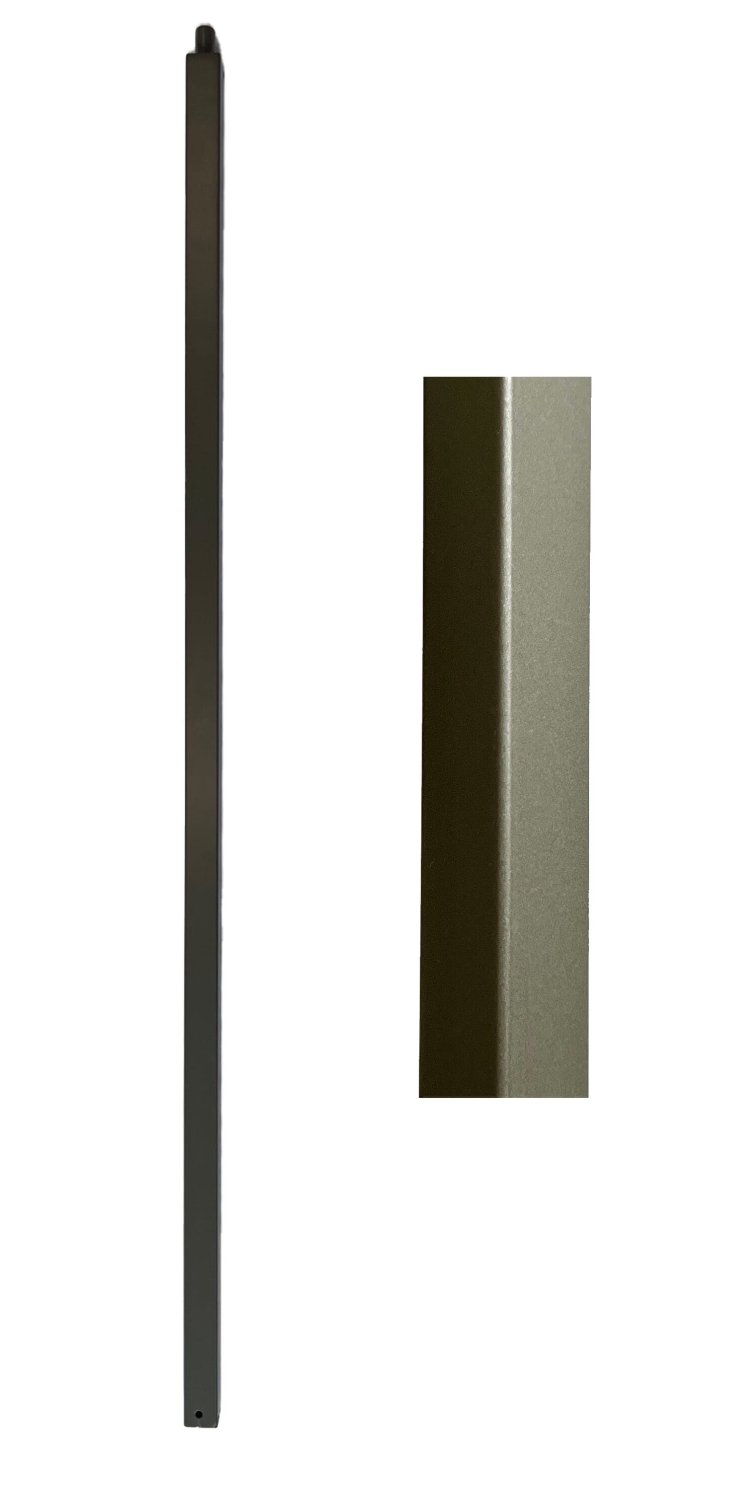 Atlas Stair Parts NW122110AG Iron Newel 1.187-in x 48-in Gray Universal Stair Newel Post