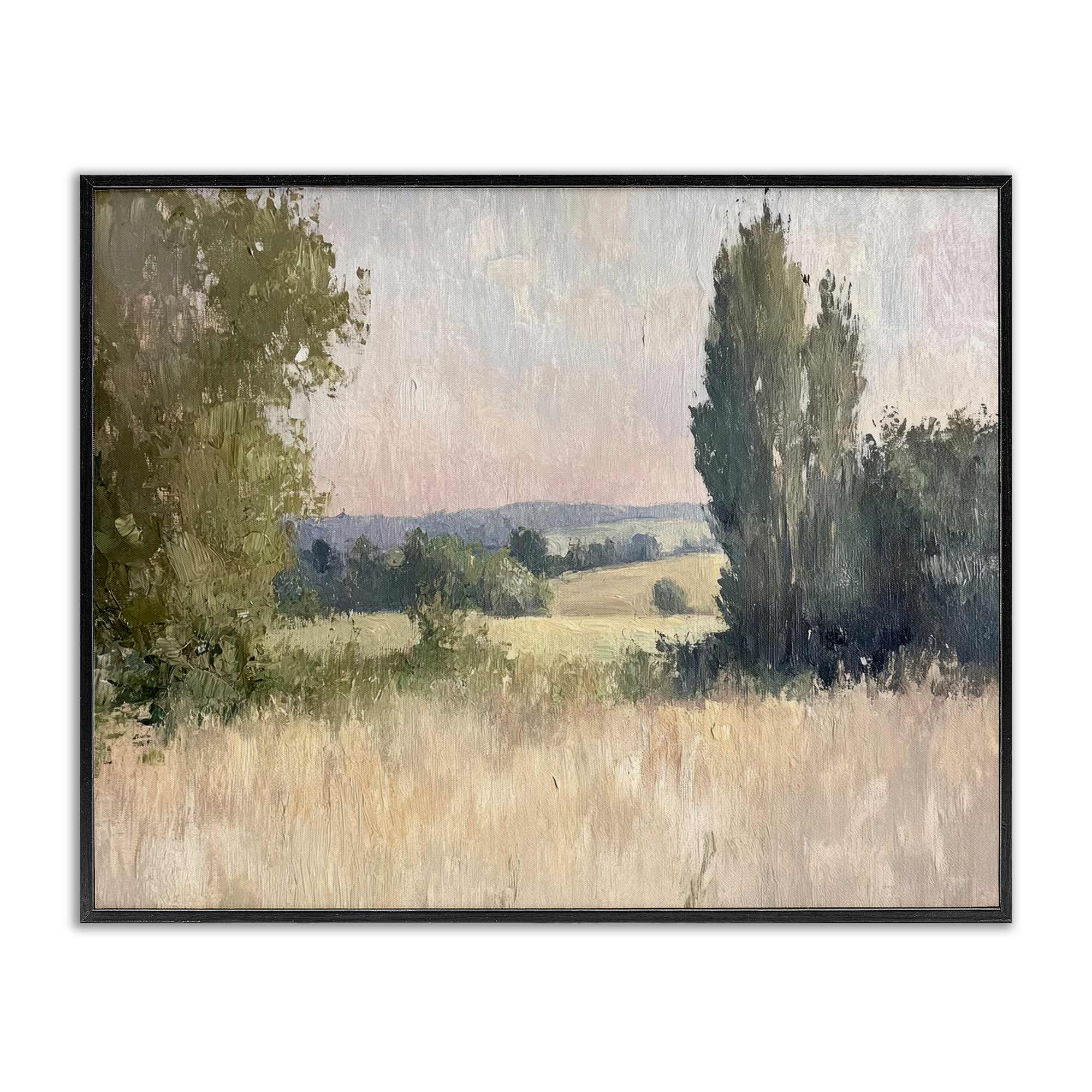 Stupell Industries BT-804-FR-24X30 Tranquil Abstract Countryside Black Framed Giclee Art By Petal Prints Design 30 x 24