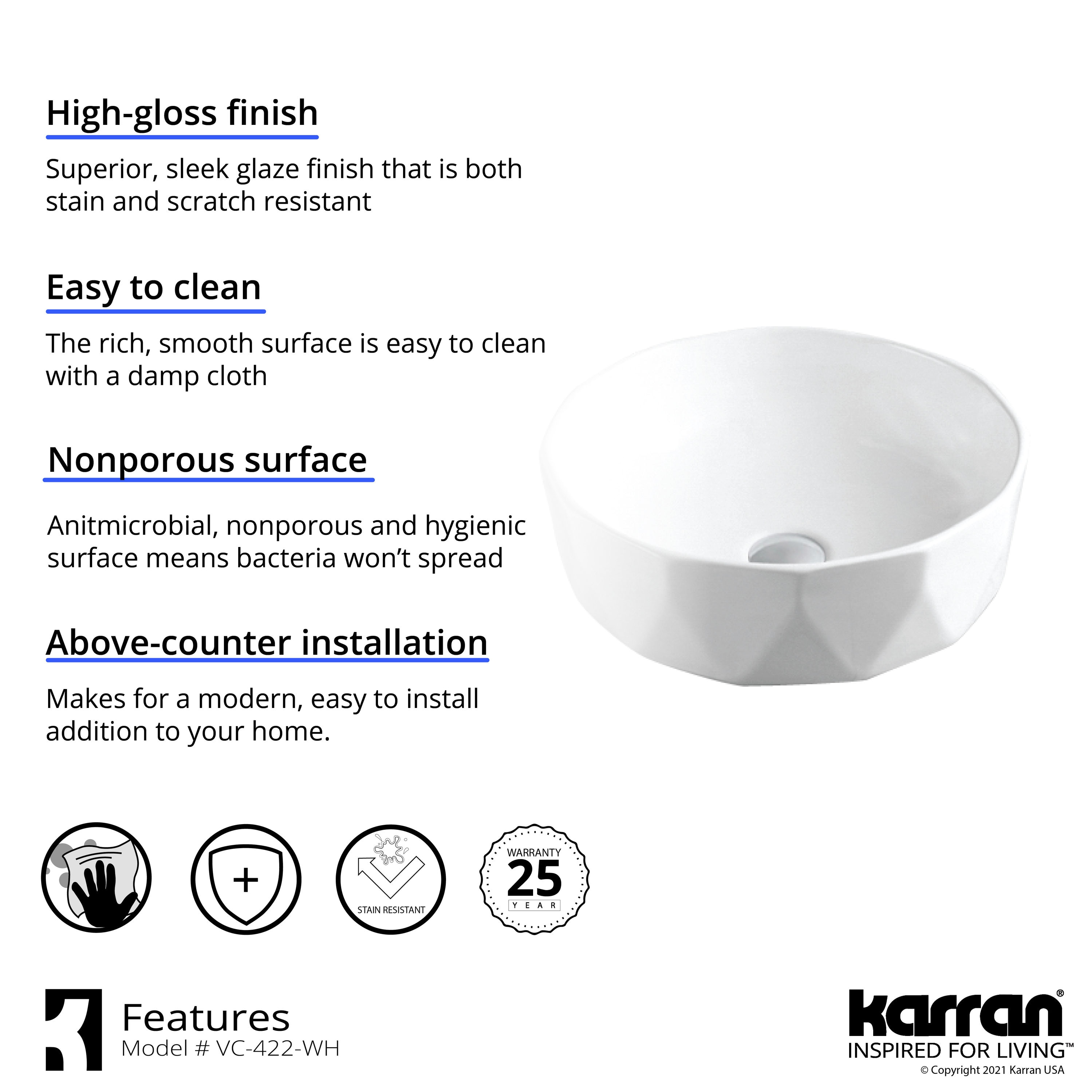 Karran VC-422-WH Bath-Sink - View #4