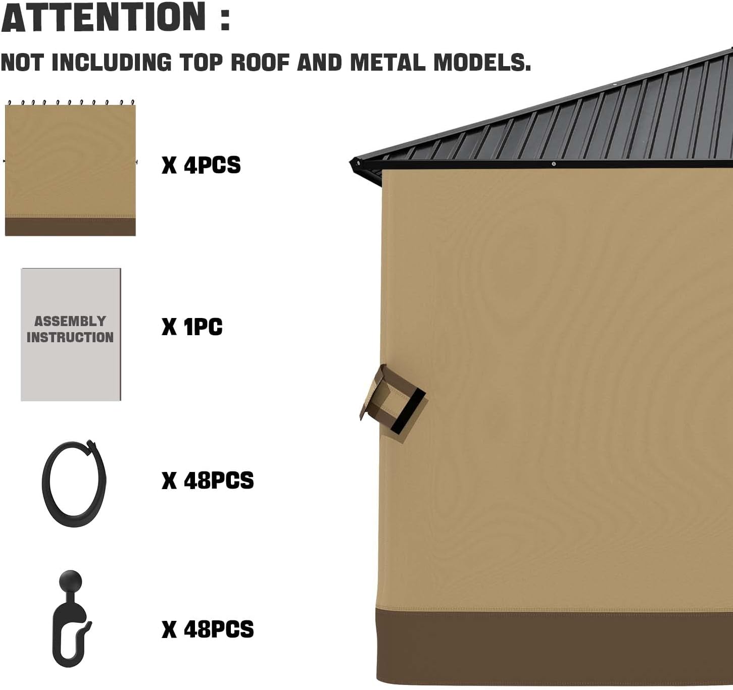 Aoodor A029-PKICE Gazebo-Parts-Accessories - View #5