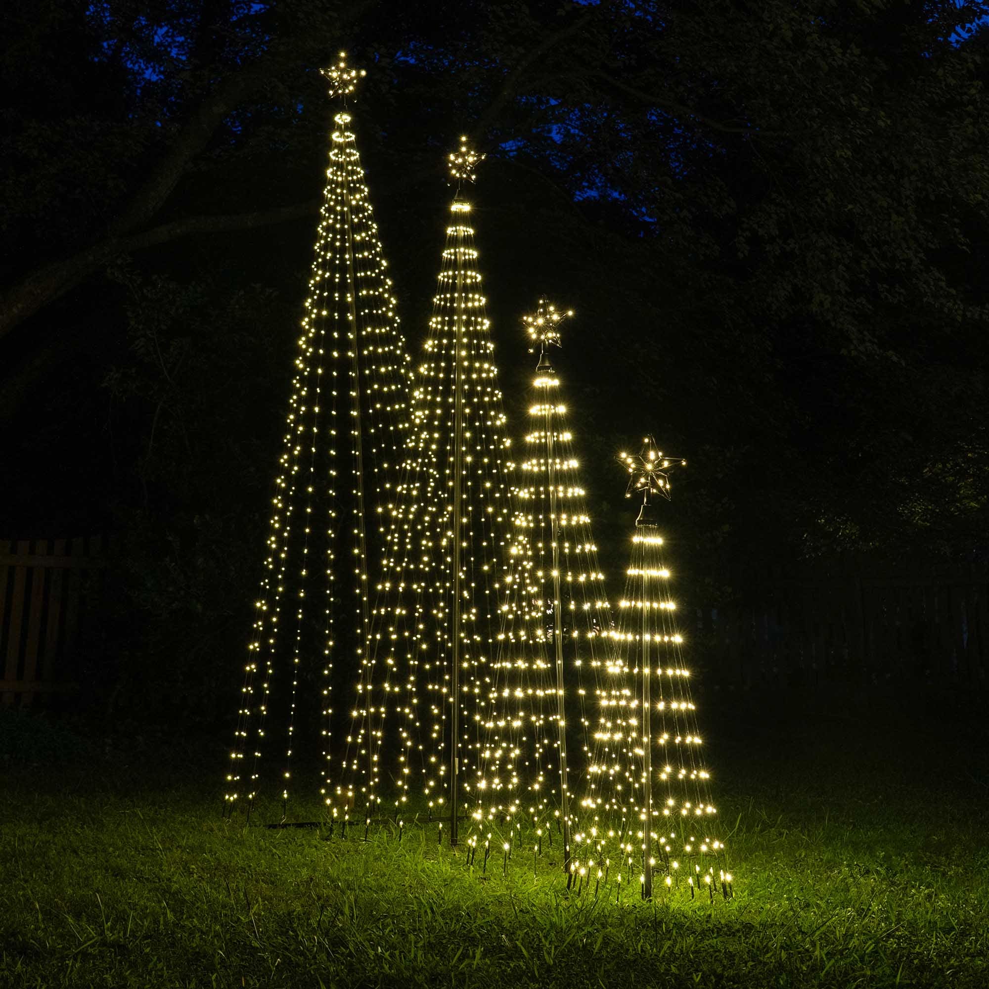 Wintergreen Lighting Warm White LED Animated Outdoor Lightshow Tree, 4 ...