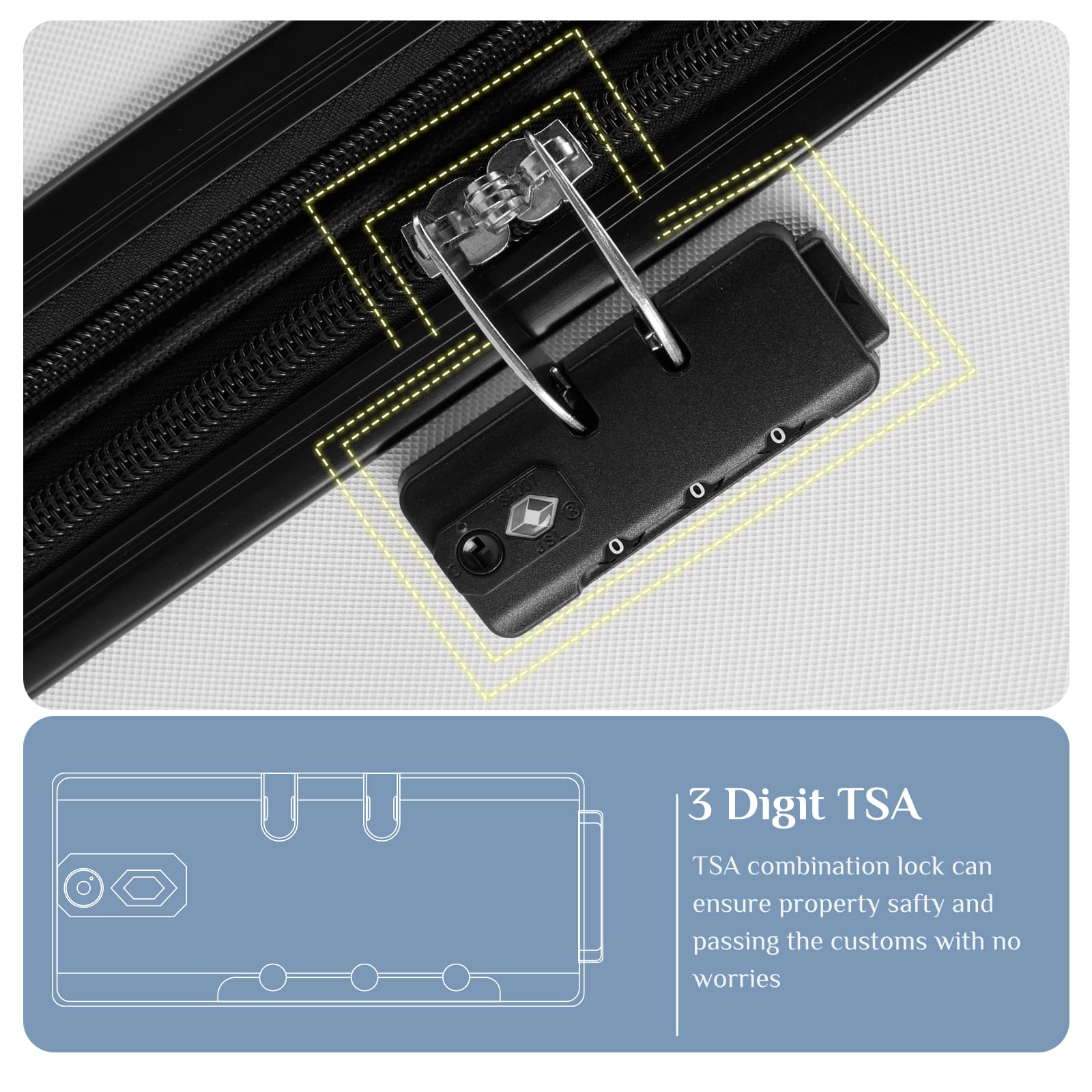Sweetcrispy L-XLX-20IN-WT Luggage-And-Luggage-Sets - View #6