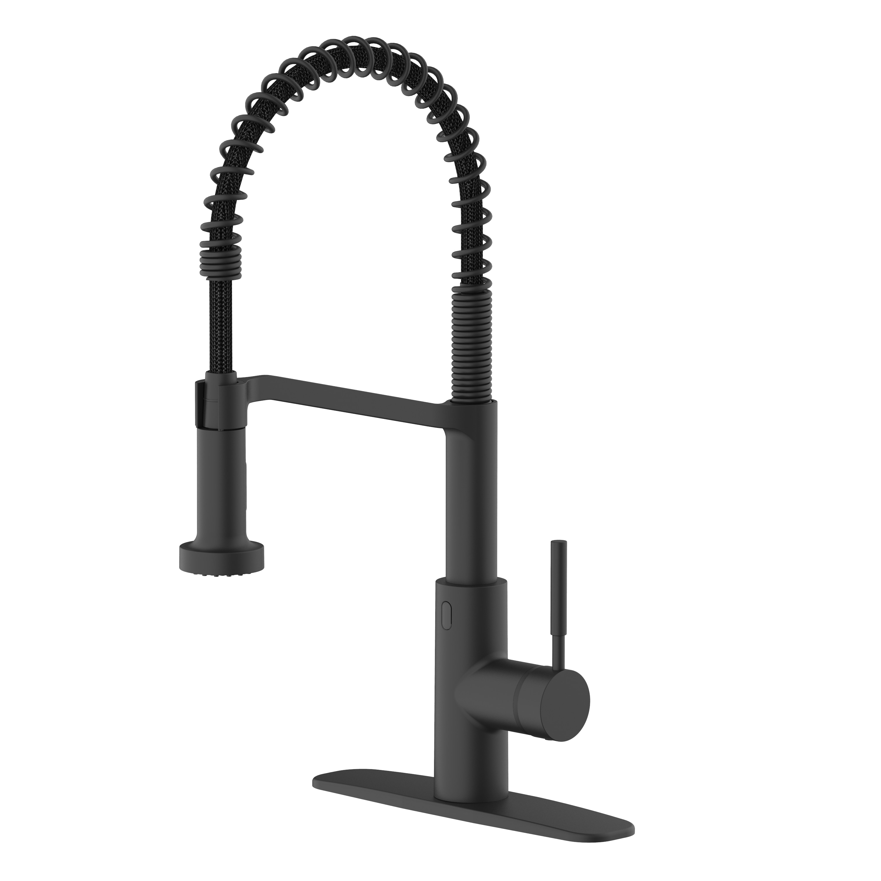 Project Source E1210002BL Chrome Single Handle Deck-mount Touchless Pre-rinse Kitchen Faucet with Sprayer ( Deck Plate Included )