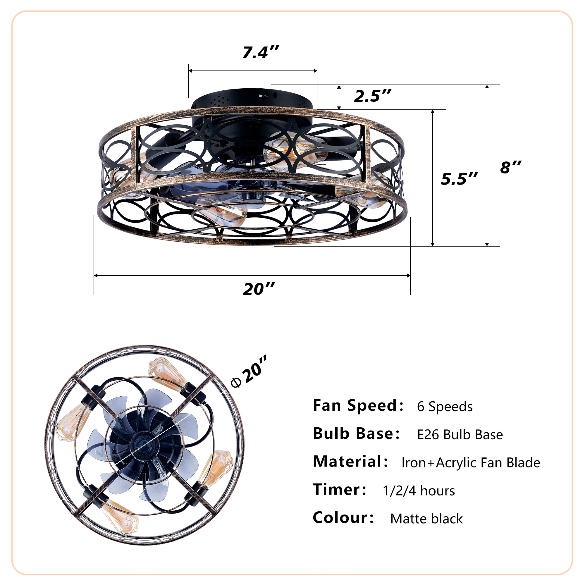 Sunrinx MG37-1-CF-19 Ceiling-Fans - View #8