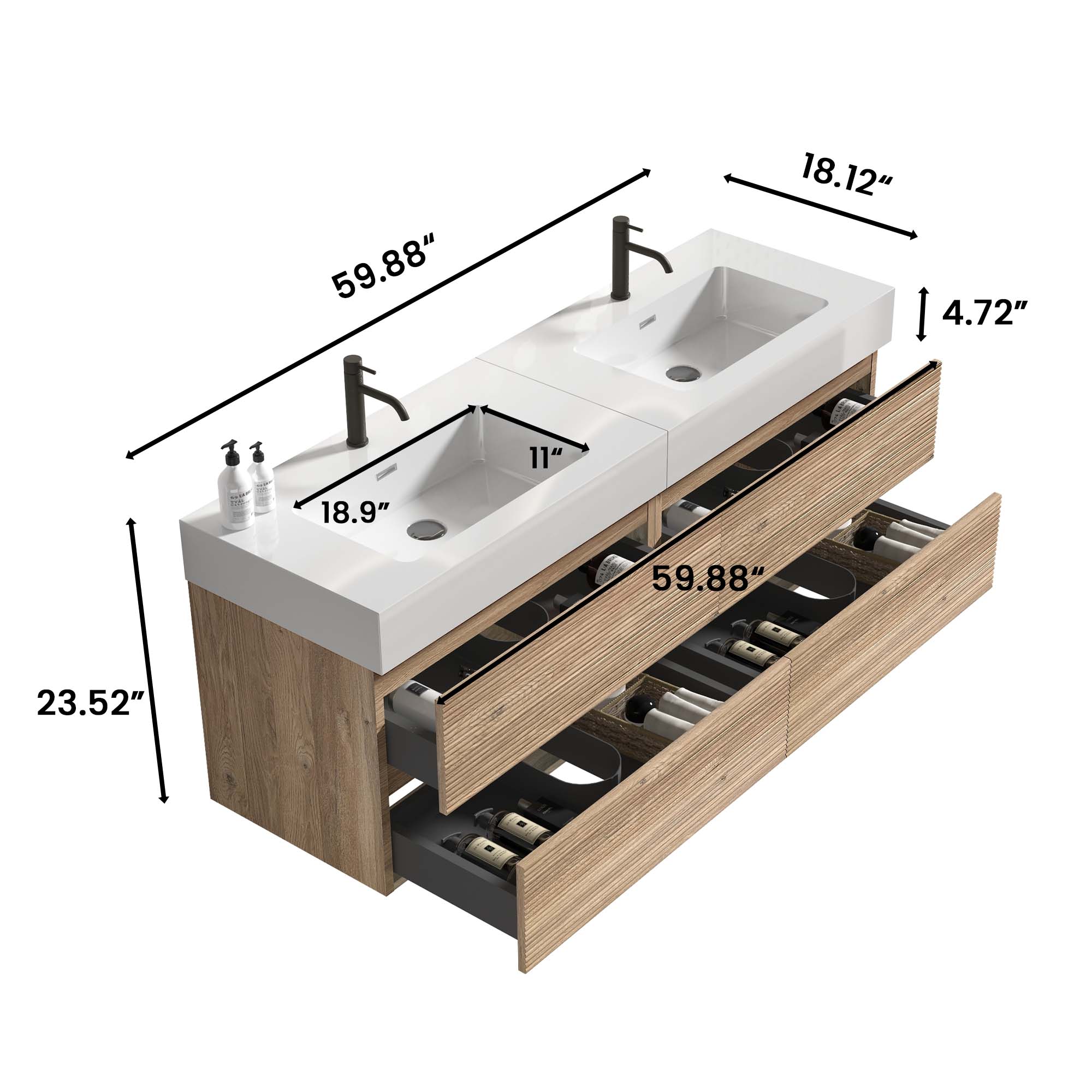 Afhocomp MOABBV0760RW Bath-Vanity-Combo - View #9