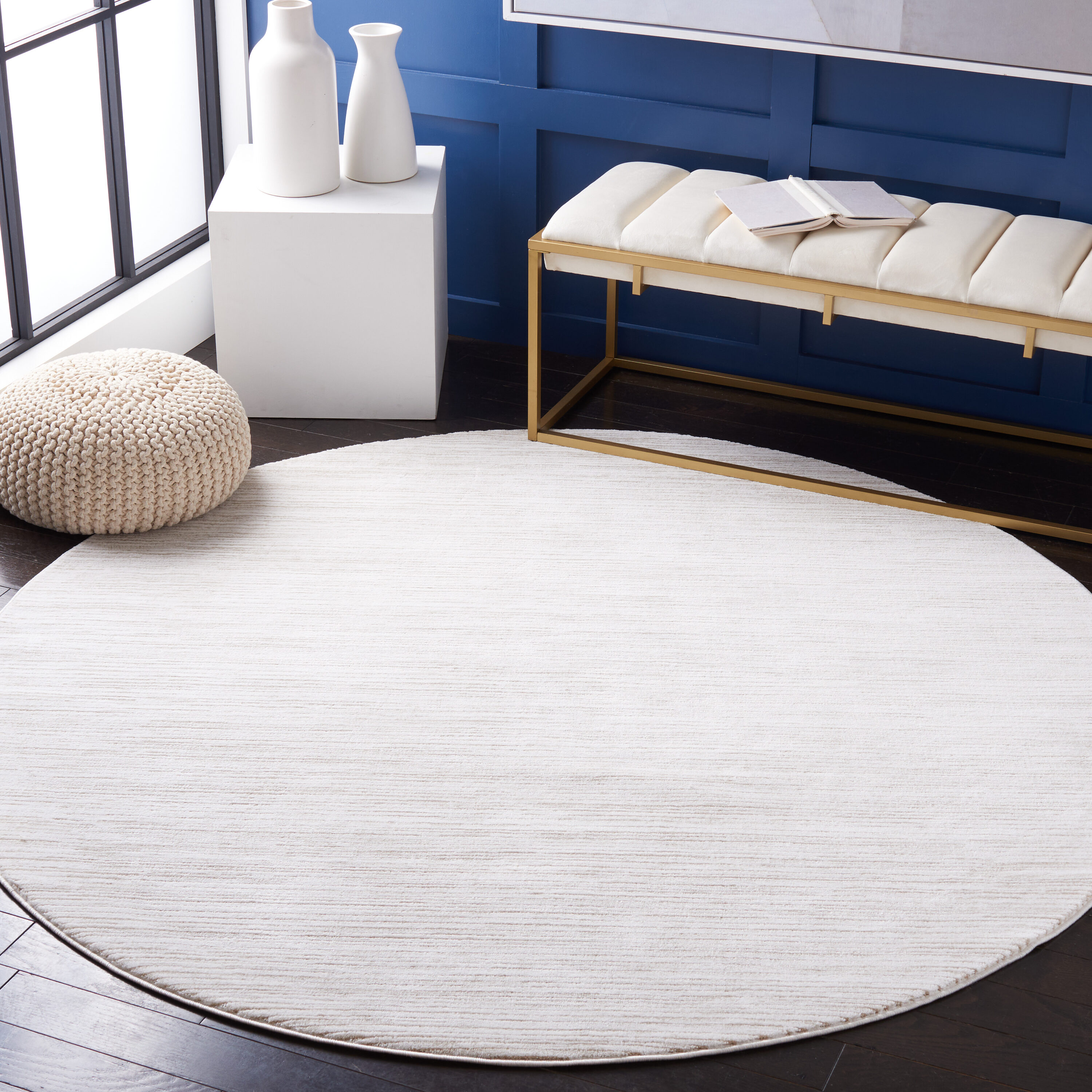 Safavieh VSN606J-5R Vision 606J Ivory Contemporary Round 5ft x 5ft Rug