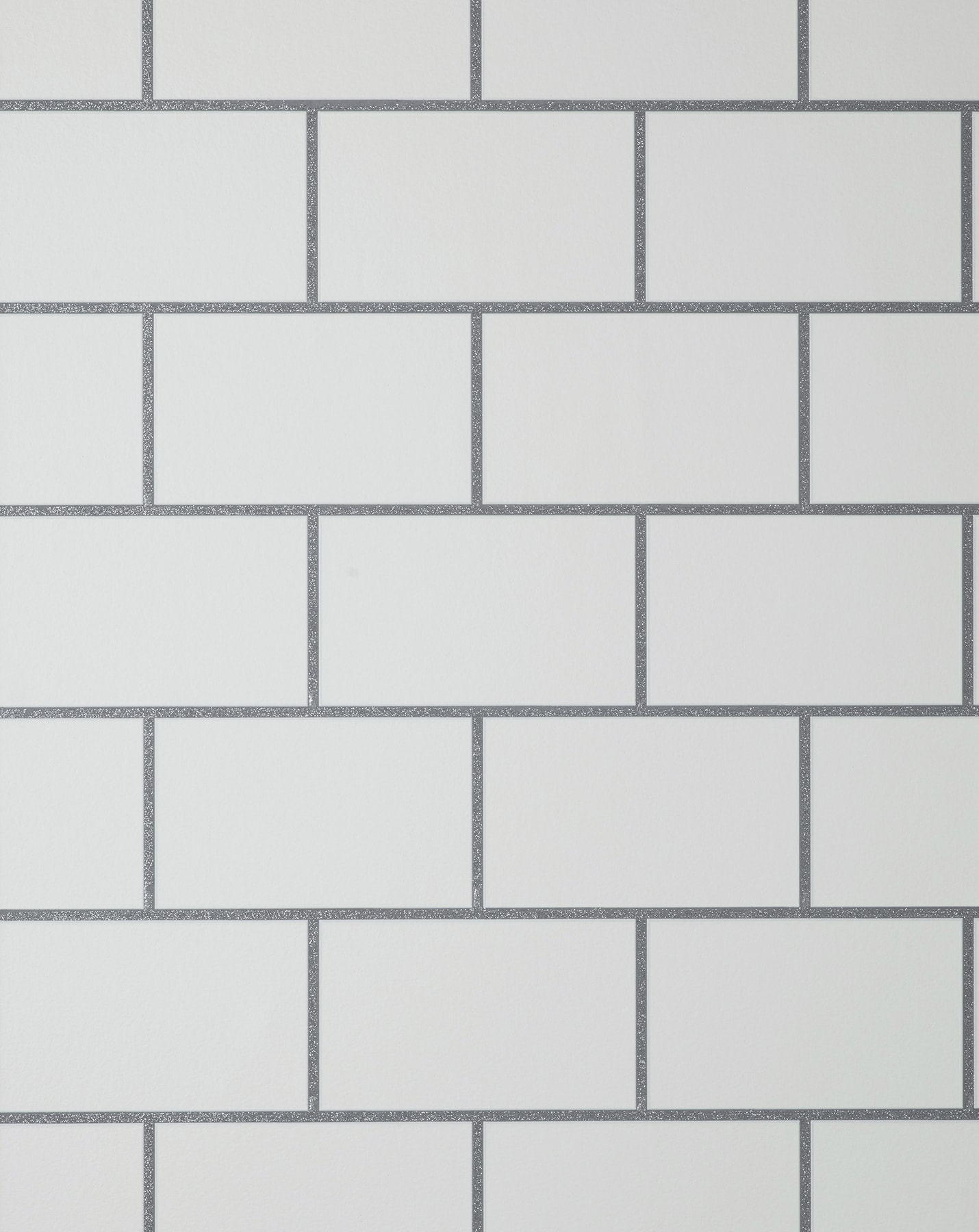 Fine Decor M1634 Medley 56.4-Sq. Feet Silver Vinyl Tile Unpasted Wallpaper