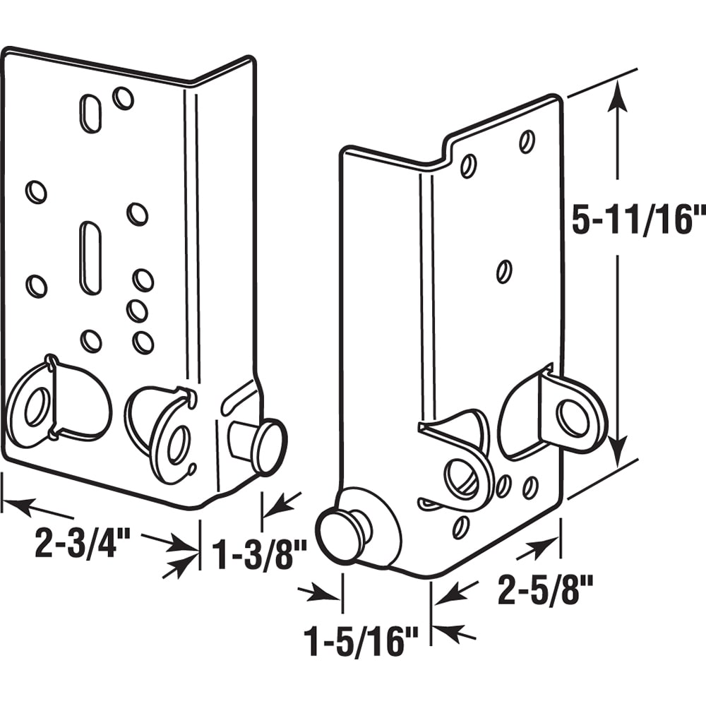 Prime-Line Zinc Steel Garage Door Bracket GD 52197 at Lowes.com