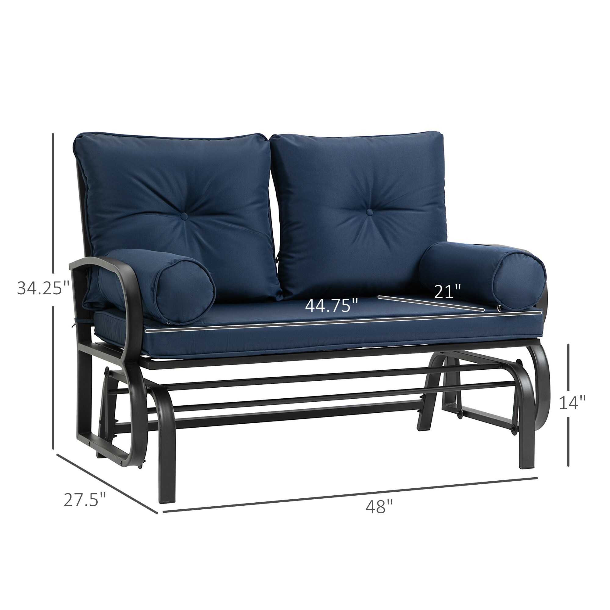 Outsunny 84B-840V01BU Patio-Chairs - View #3