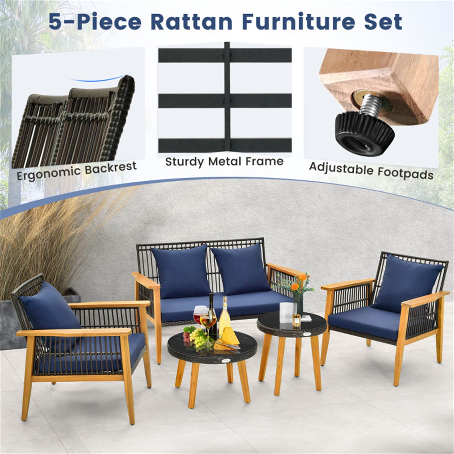 BABOOM BOM-222AAC-OR Patio-Conversation-Sets - View #4