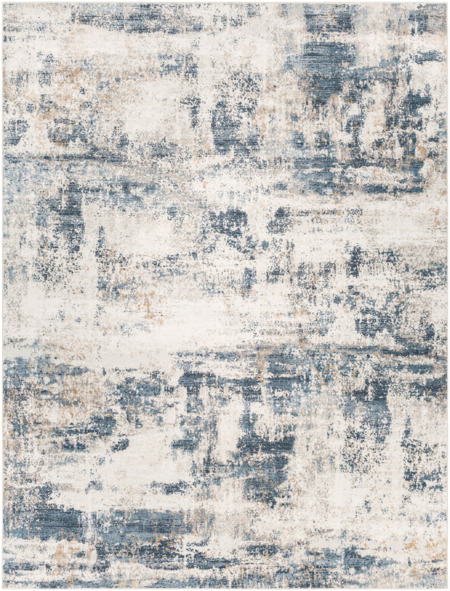 Easy-Care Reversible Gray Synthetic 7'10" x 10' Rug