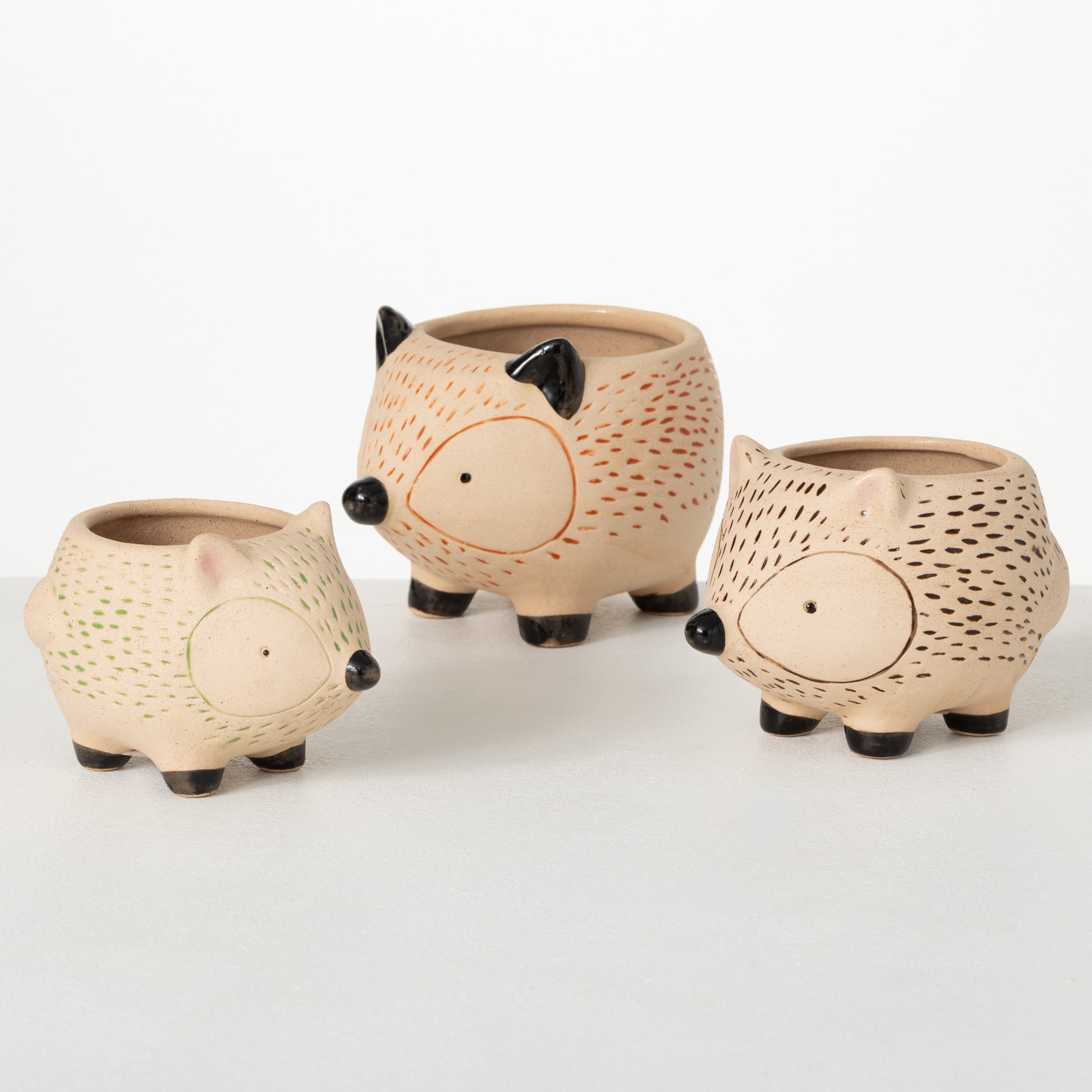 Sullivans N2757 3 -Pack 4.25-in W Multiple colors/finishes Ceramic Indoor Planter