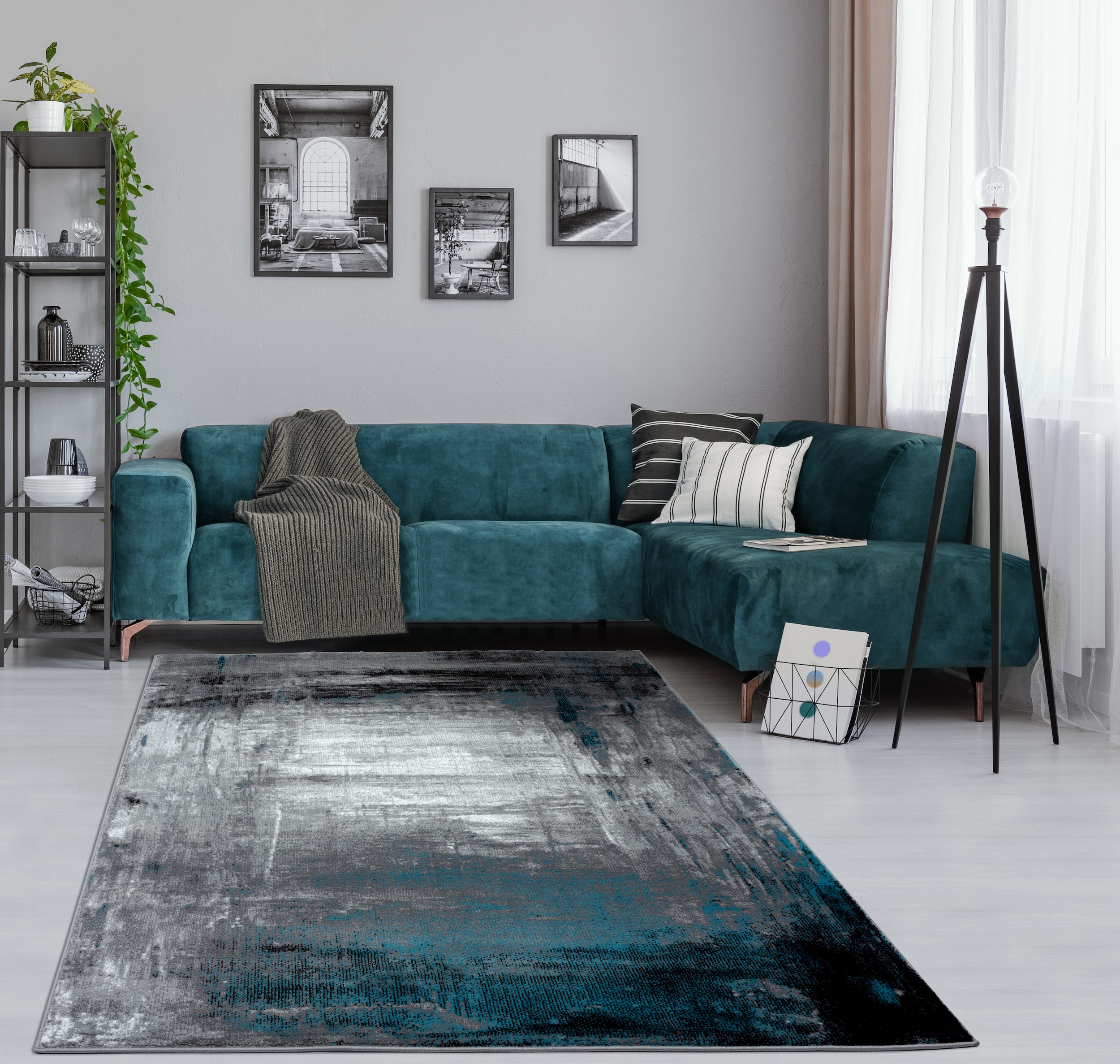 MDA Rugs SM02811 Samos 8 x 10 (ft) Polypropylene Red/Gray Rectangular Indoor Abstract Area rug