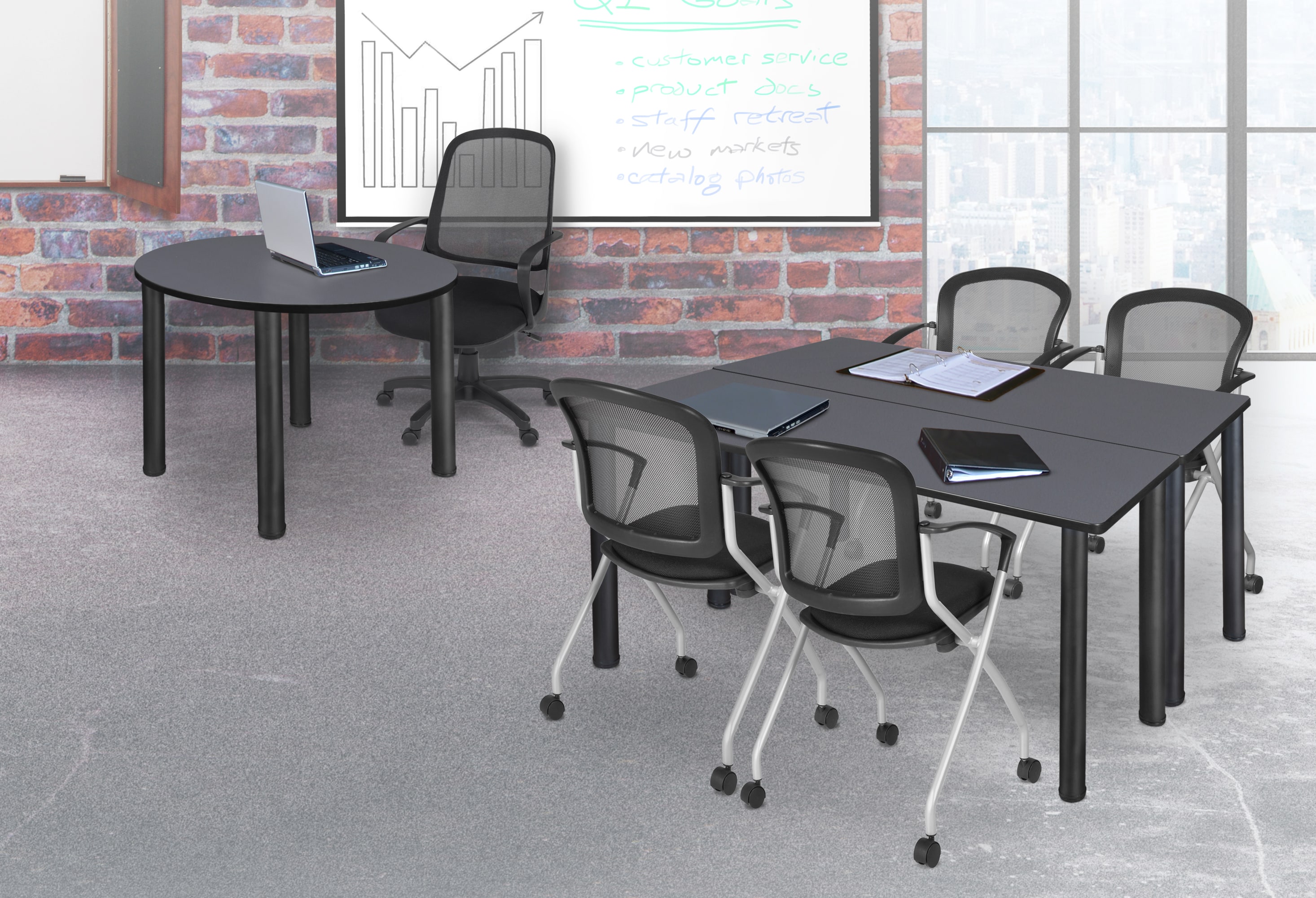 Regency MT7224GYBPBK23BK Office-Tables - View #7