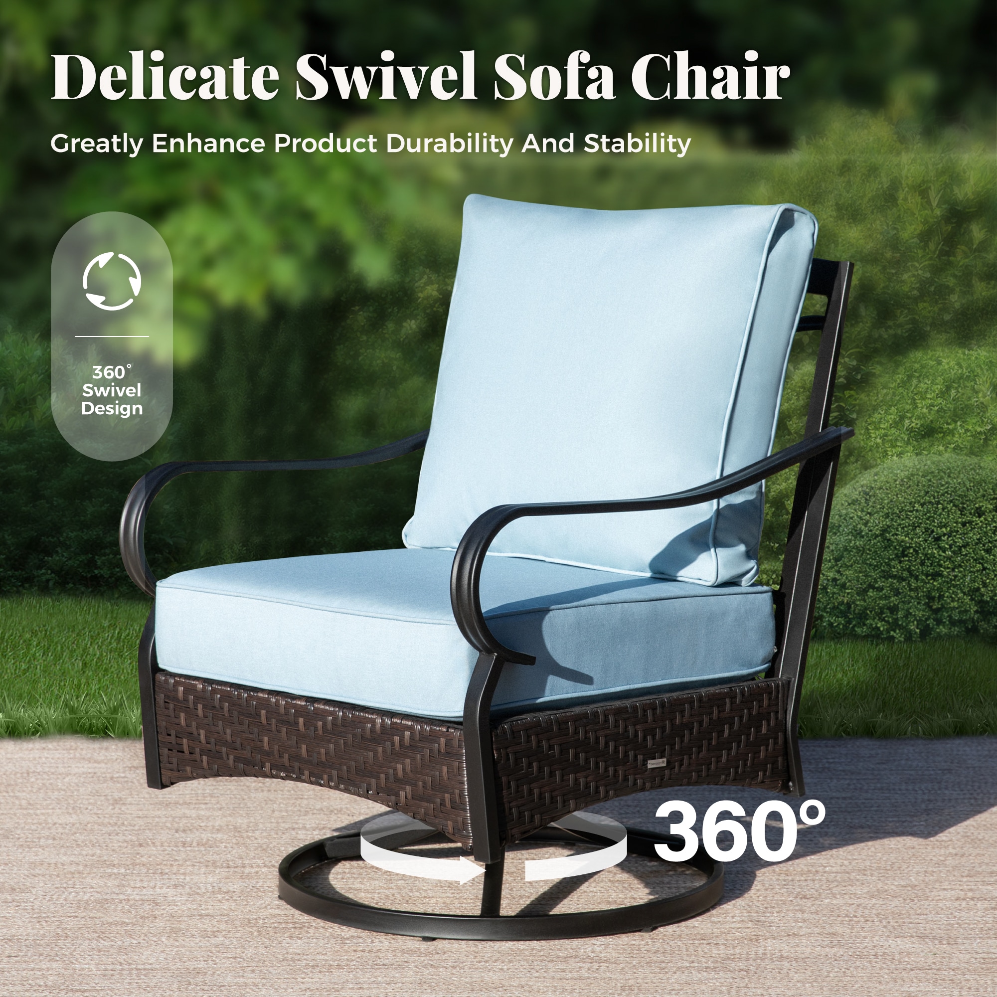Sunshine Valley CR001-09-5-GS103-BL Patio-Conversation-Sets - View #7