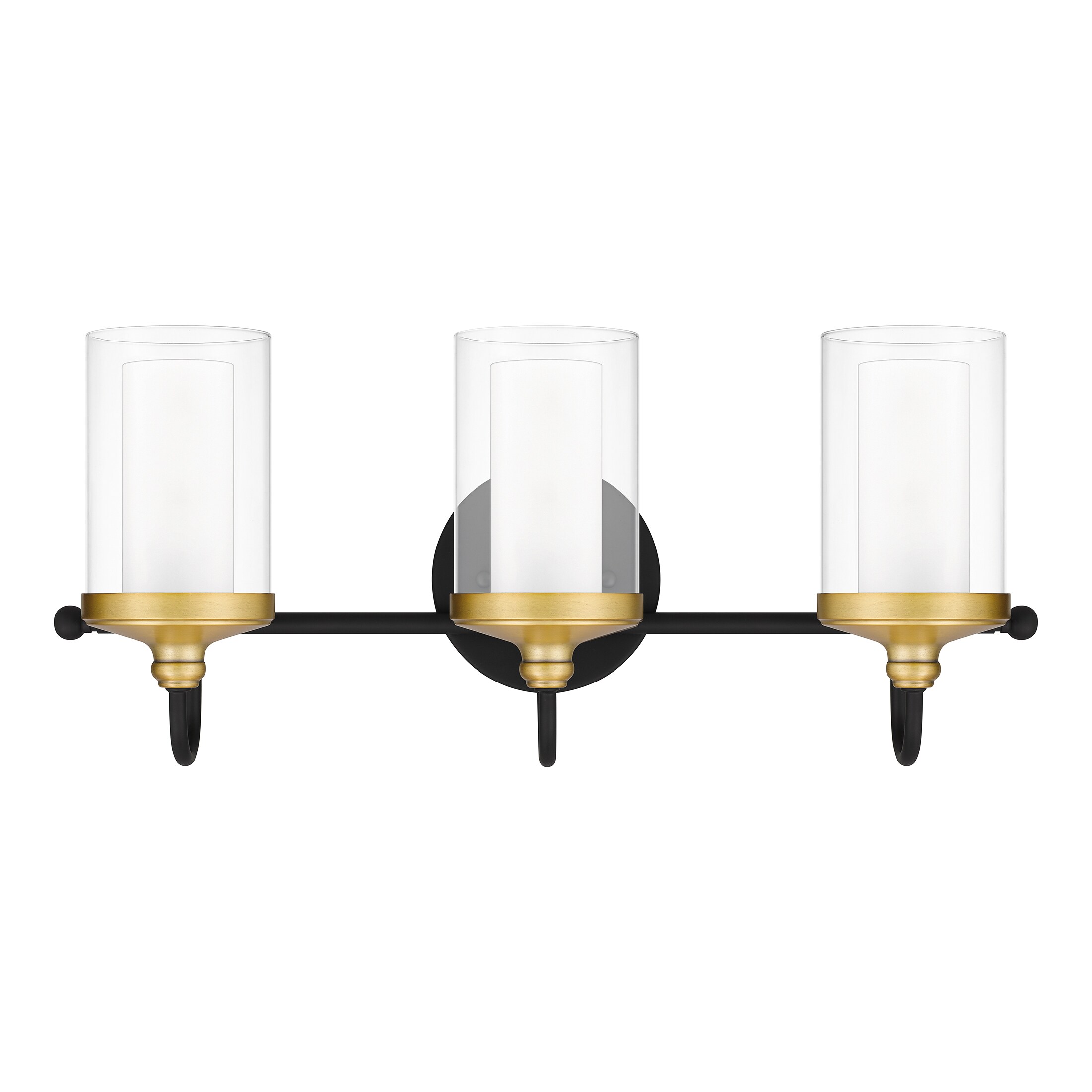 Quoizel ROW8622MBK Rowland 22-in 3-Light Matte Black Transitional Vanity Light