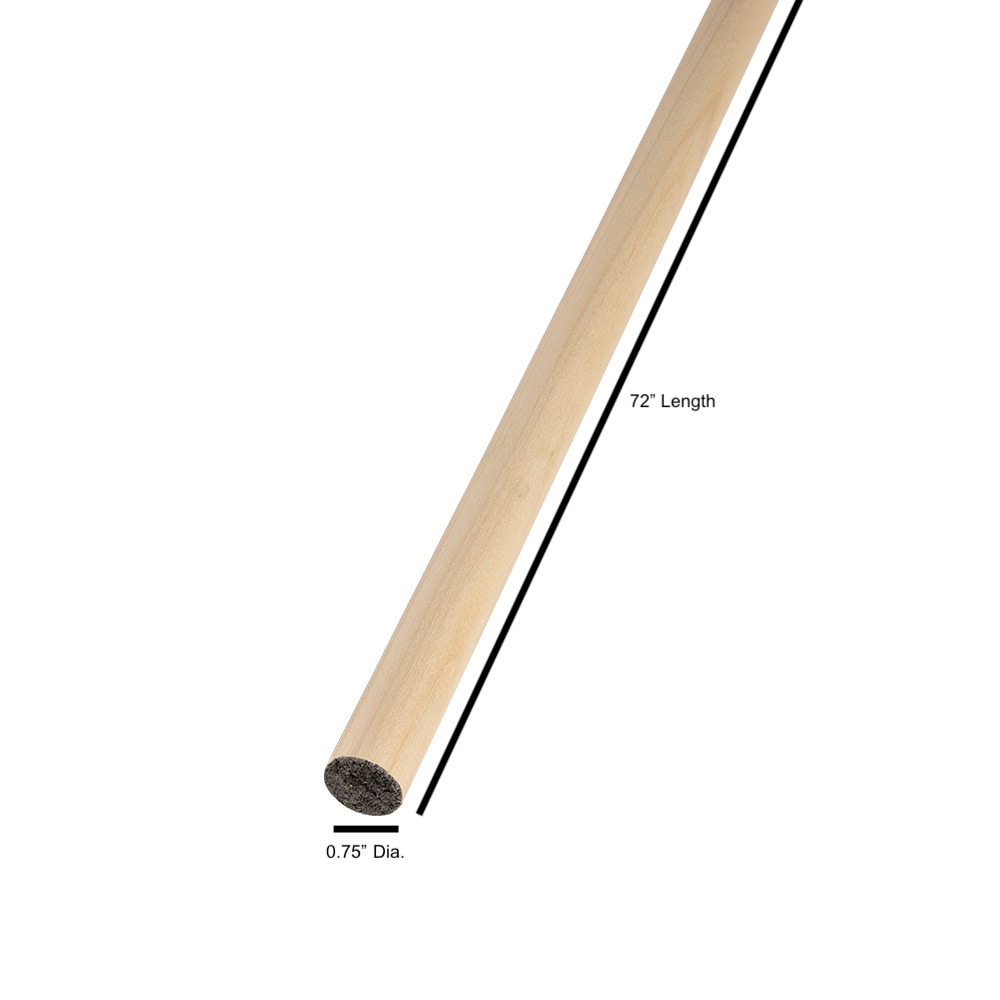 Madison Mill 0.75-in dia x 72-in L Round Poplar Dowel in the Dowels  department at