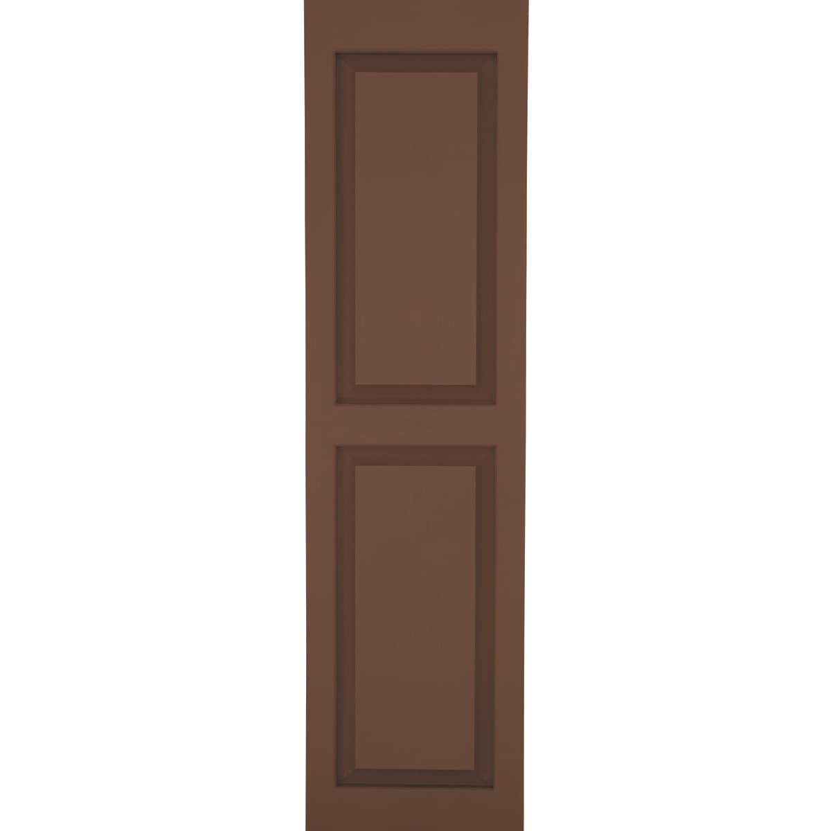 Severe Weather SLR71BR 2-Pack 14.5-in W x 70.5-in H Brown Raised Panel Vinyl Exterior Shutters