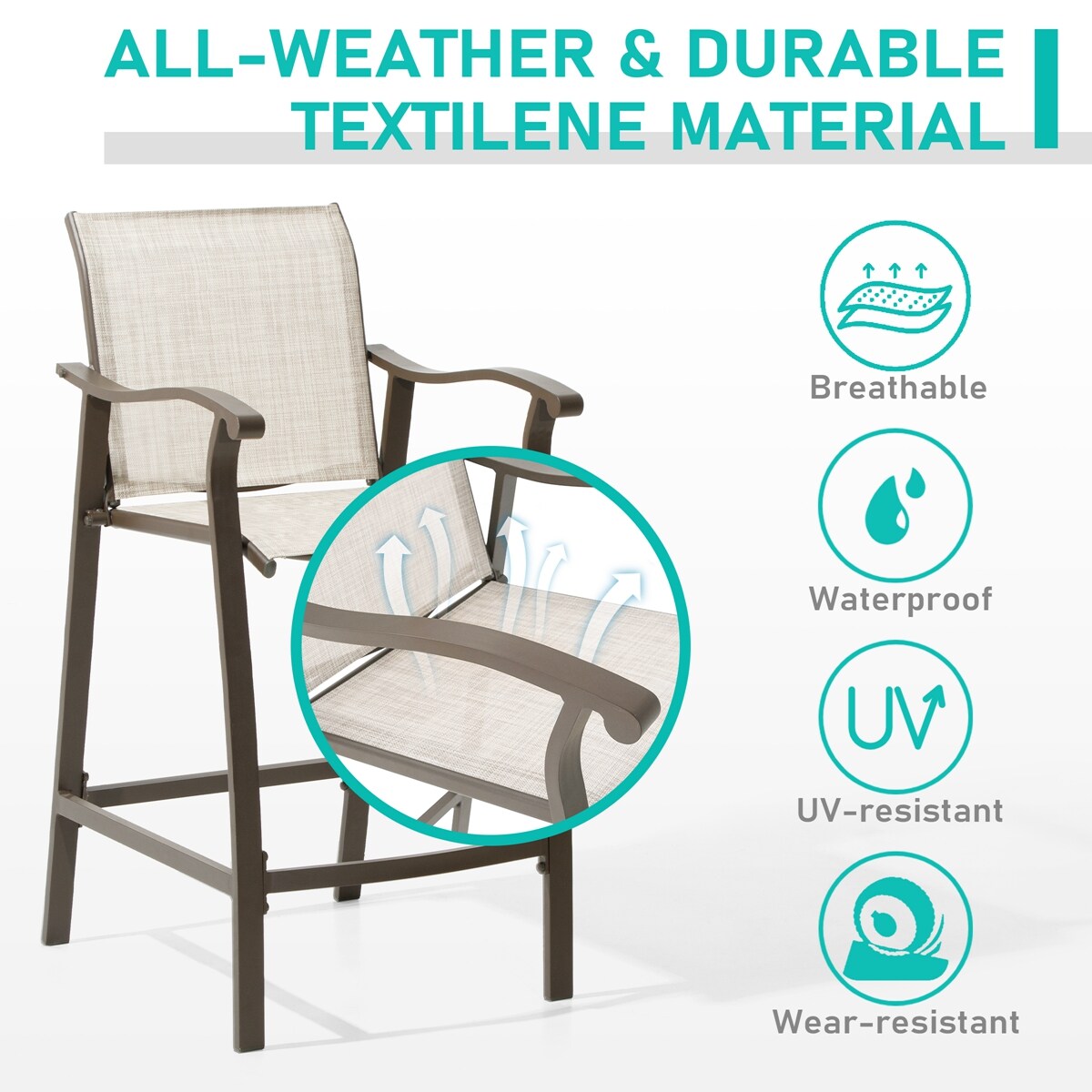 Crestlive Products CL-ST005BEI Patio-Chairs - View #6