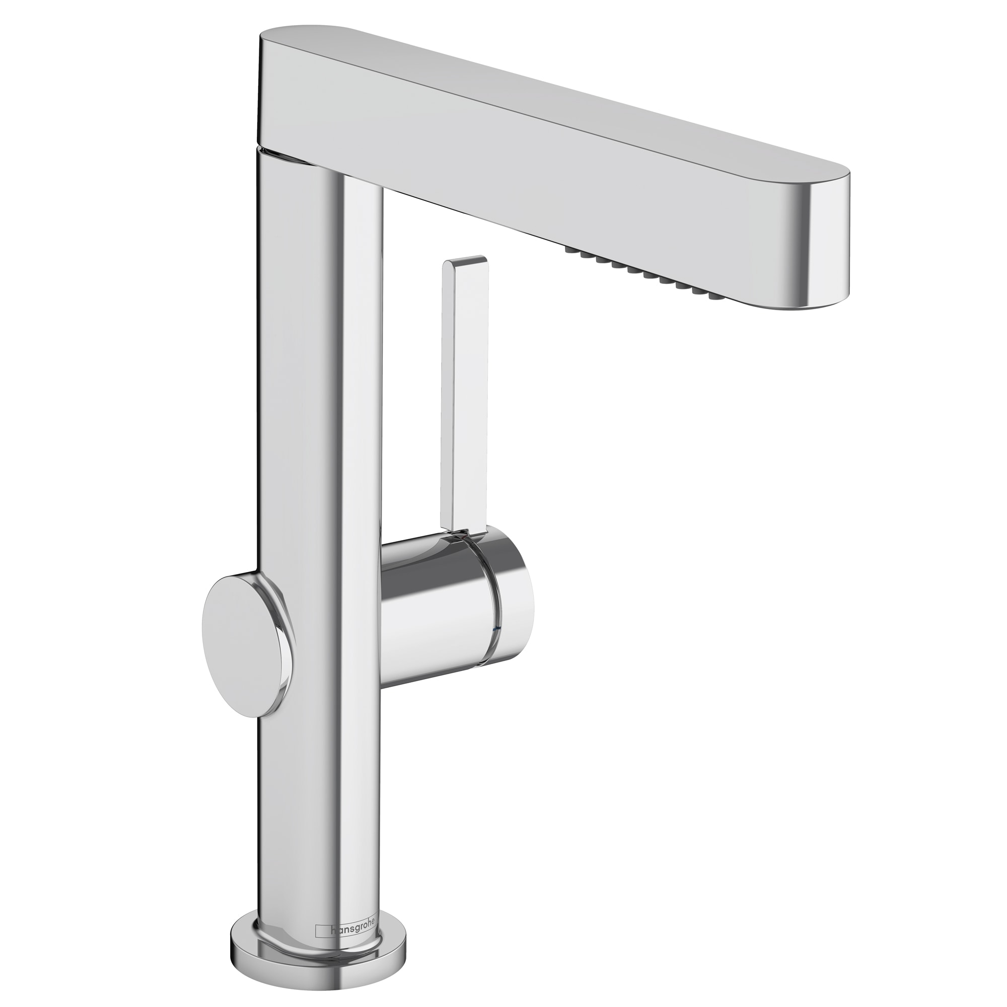 Chrome Modern Single-Hole Pull-Out Spray Bathroom Faucet