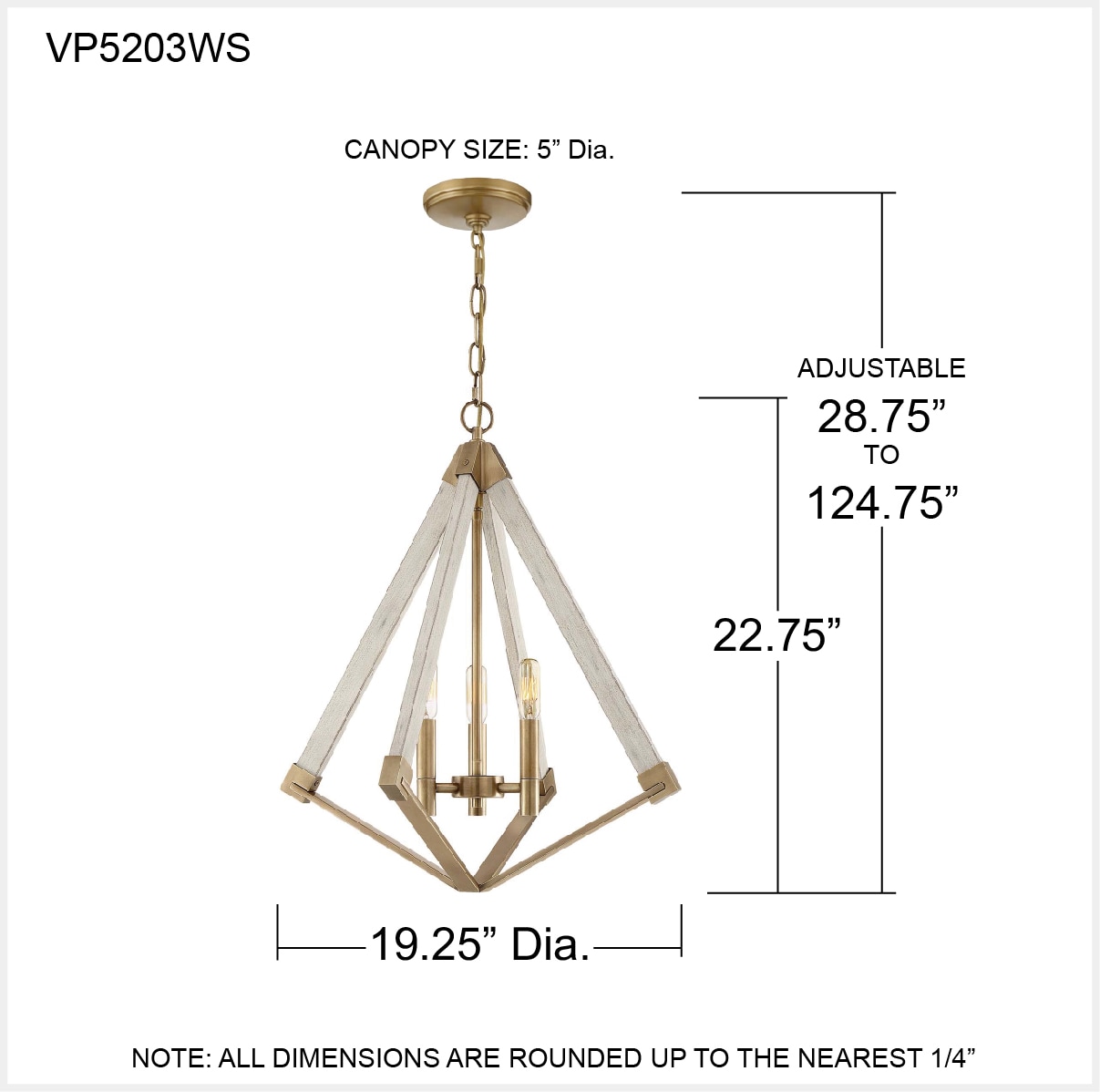 Quoizel Viewpoint 3-Light Brass Transitional Damp Rated Chandelier at ...