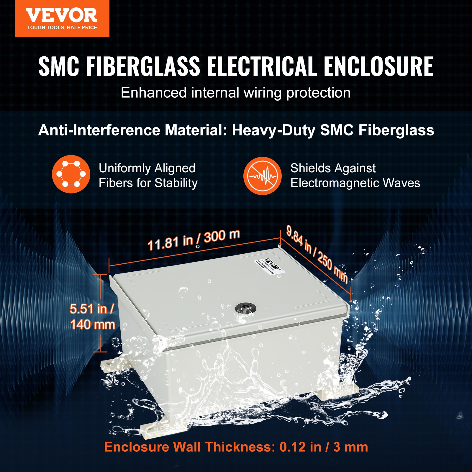 VEVOR DQXFSBLG30X25X141V0 Electrical-Box - View #8