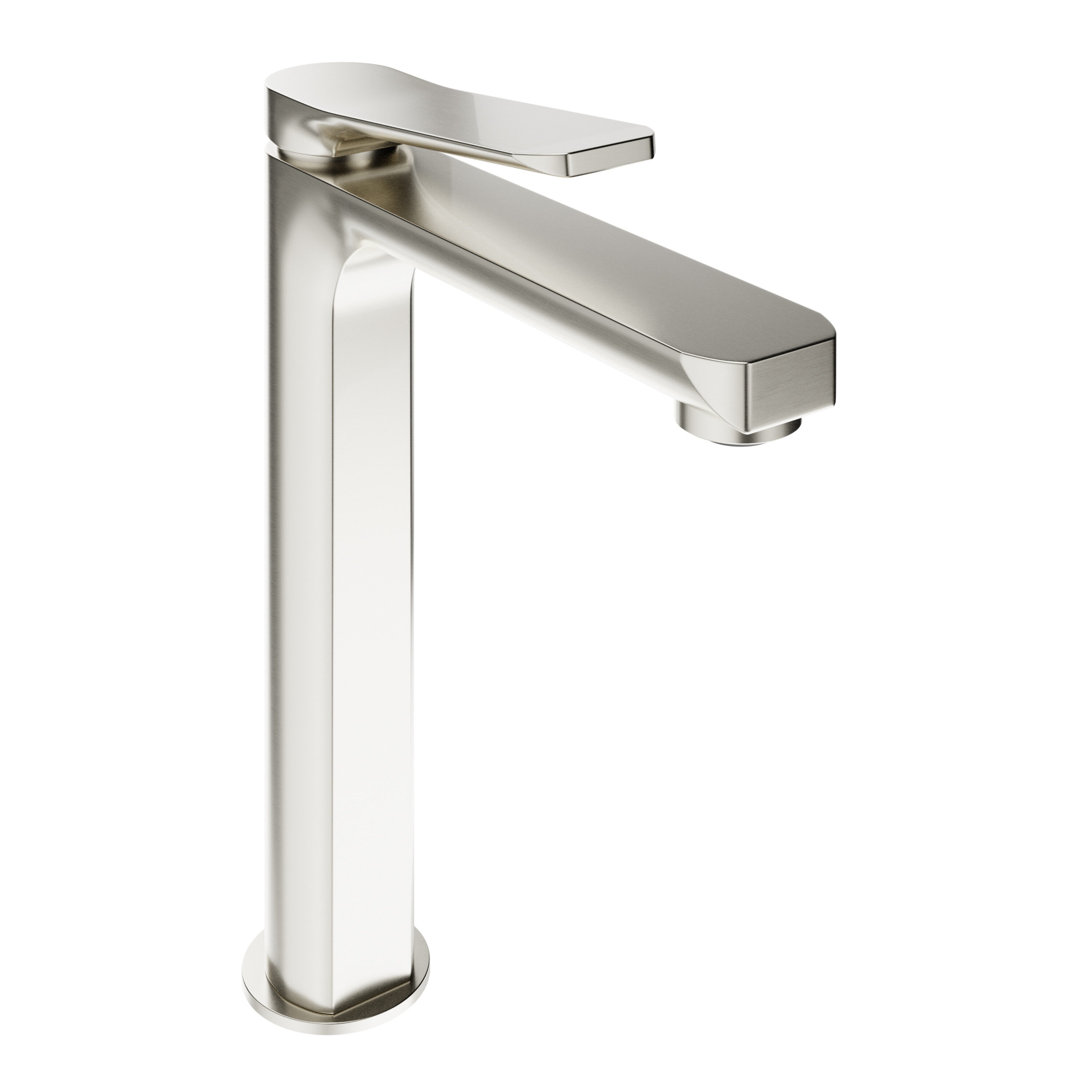 ANZZI L-AZ901BN Brushed Nickel Vessel 1-handle WaterSense High-arc Residential Handle Bathroom Sink Faucet with Drain