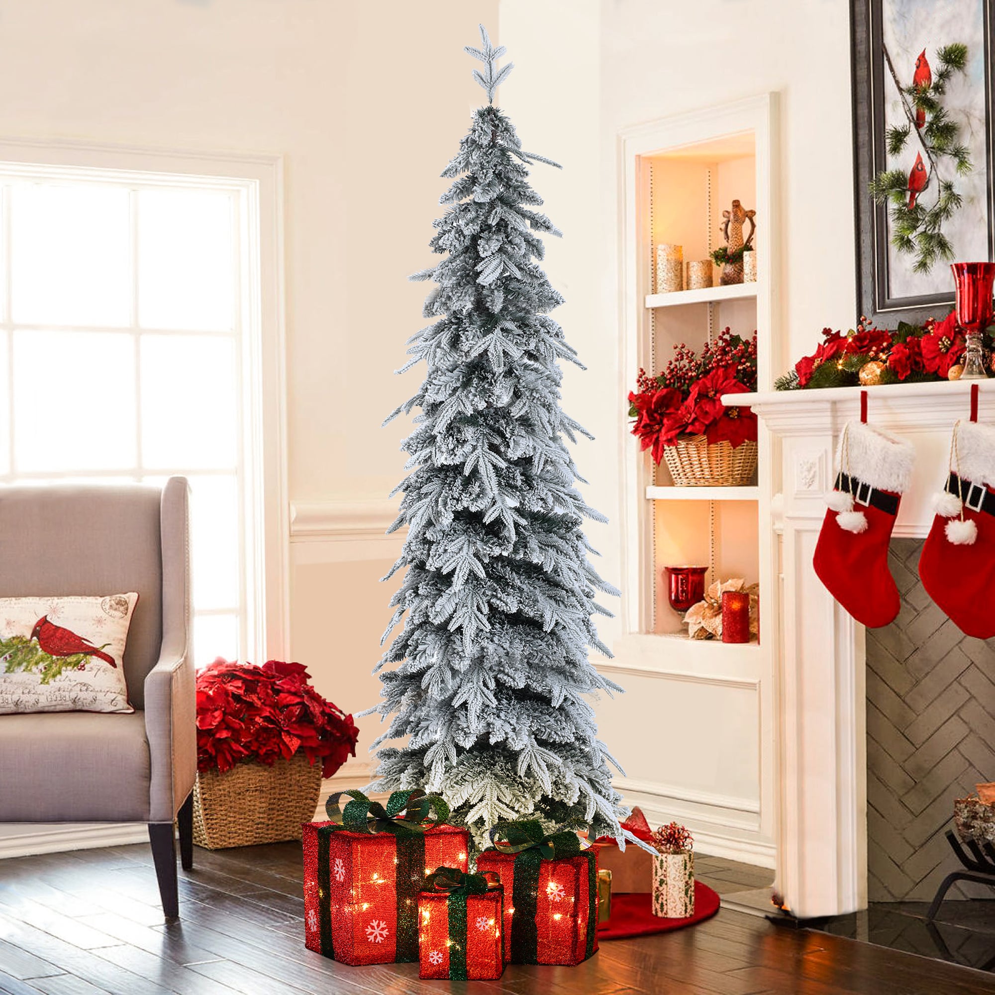 LuxenHome WHAP1782 Artificial-Christmas-Trees - View #4