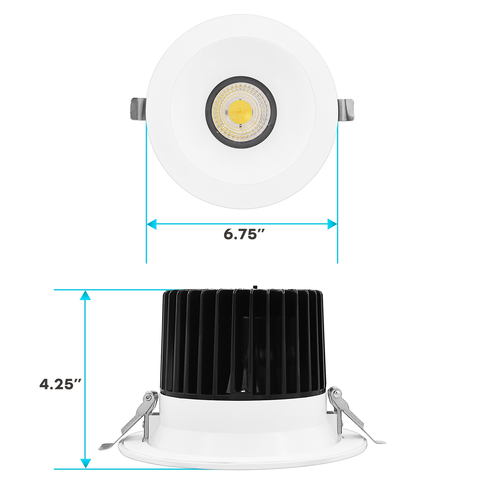 Luxrite White 6-in 1850-Lumen Switchable White Round