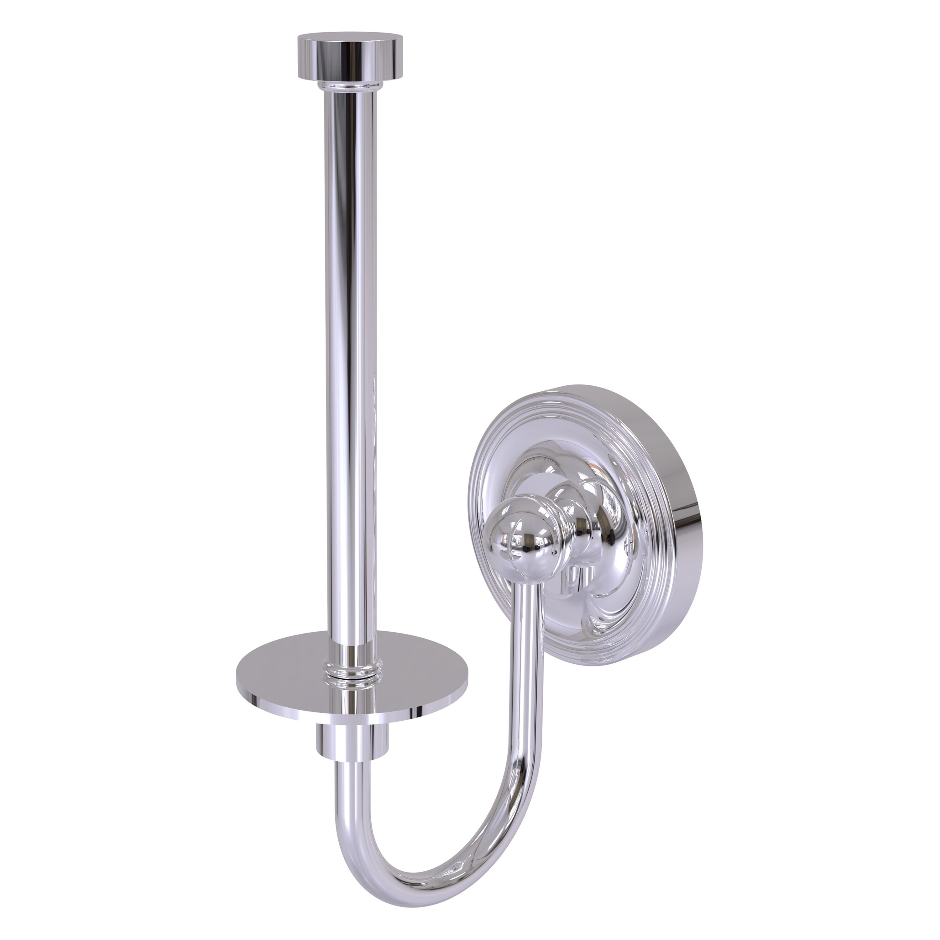 Allied Brass R-24U-PC Regal Polished Chrome Wall mount Single post Toilet Paper Holder 1 -Rolls with Storage