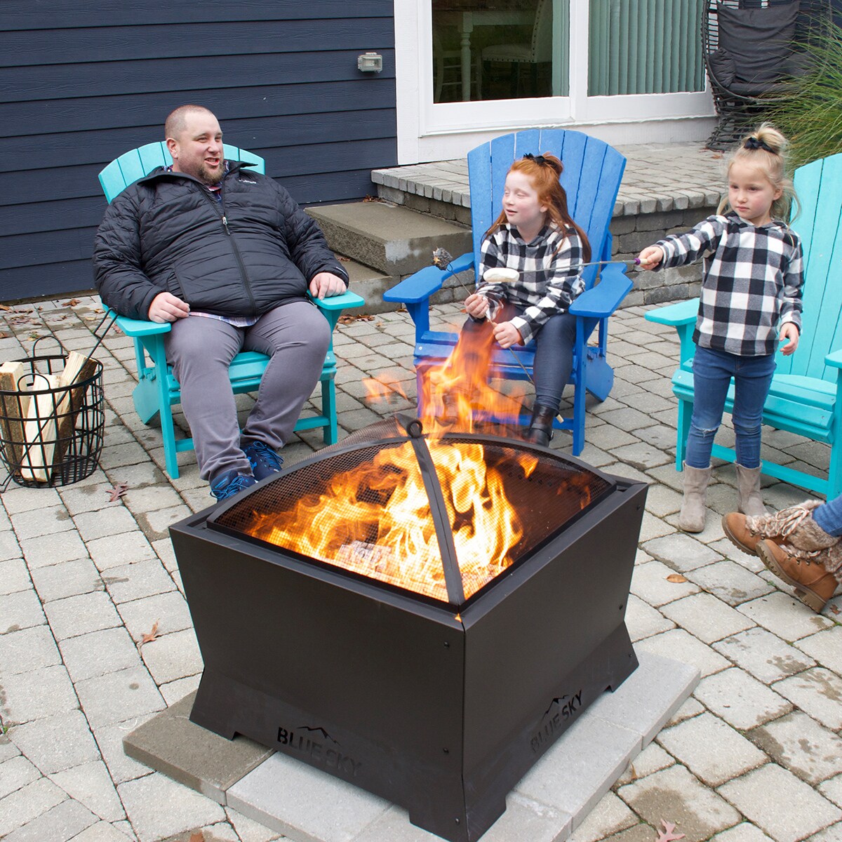 Blue Sky Outdoor Living SFP28SQ-B Outdoor-Woodburning-Firepits - View #12
