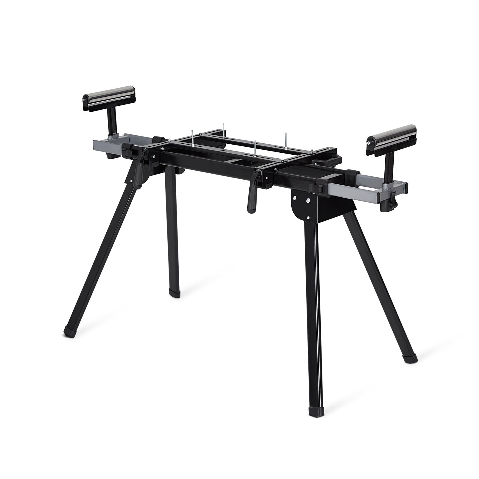 Garvee Miter Saw Stand Universal Miter Saw Table 440 LBS Load Capacity Adjustable Folding Saw Stands Fits Most Table Saws with Quick Release Mounting Brackets End Stops for Repeat Cutting