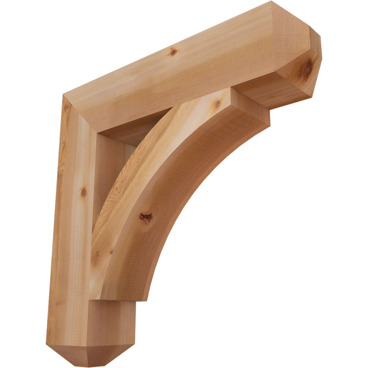 Ekena Millwork BKT06X28X28THR04SWR Thorton craftsman smooth 5-1/2-in x 28-in x 28-in Western red cedar Brown Wood Standard bracket
