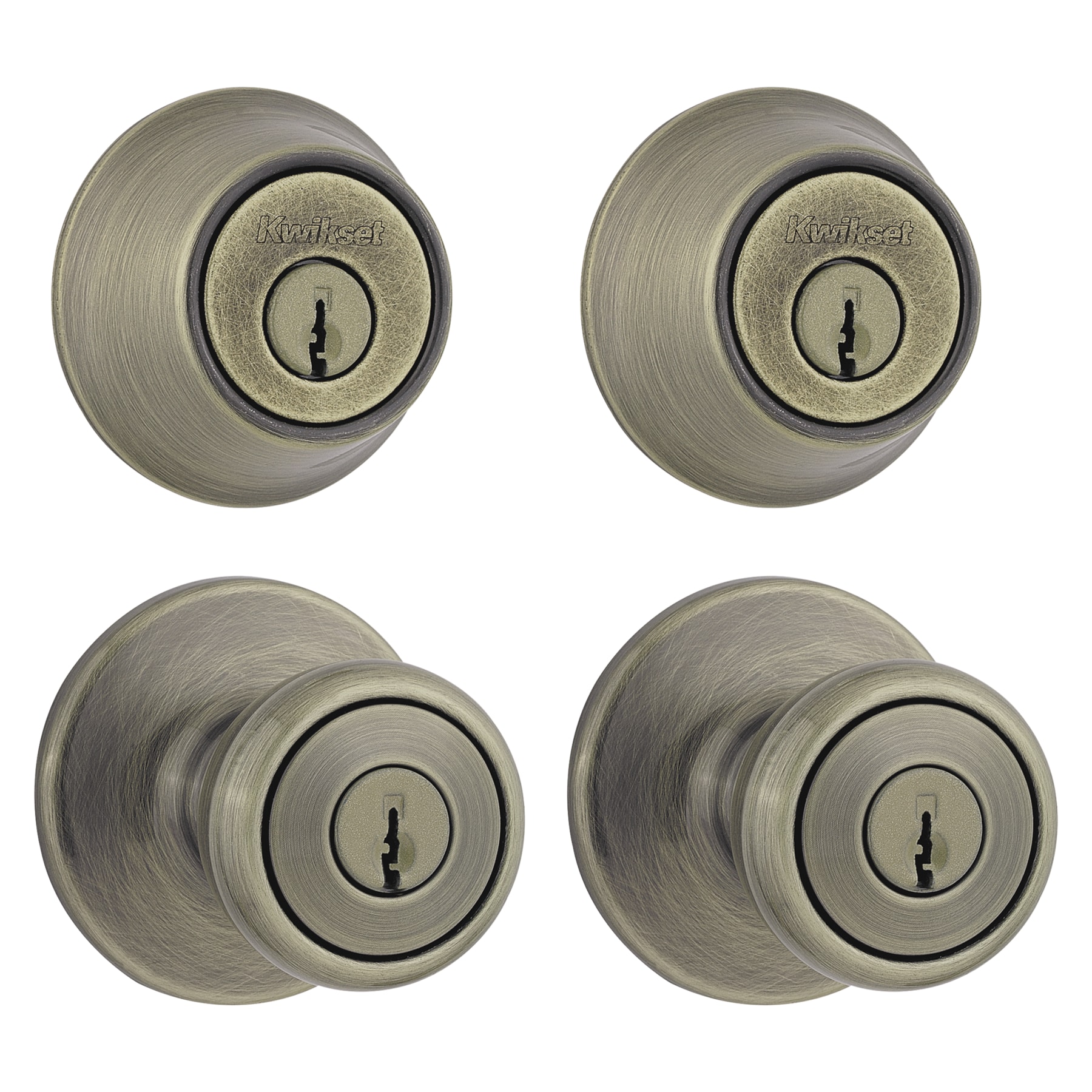 Premier Lock Knobs With Deadbolt Reversible Entry Set