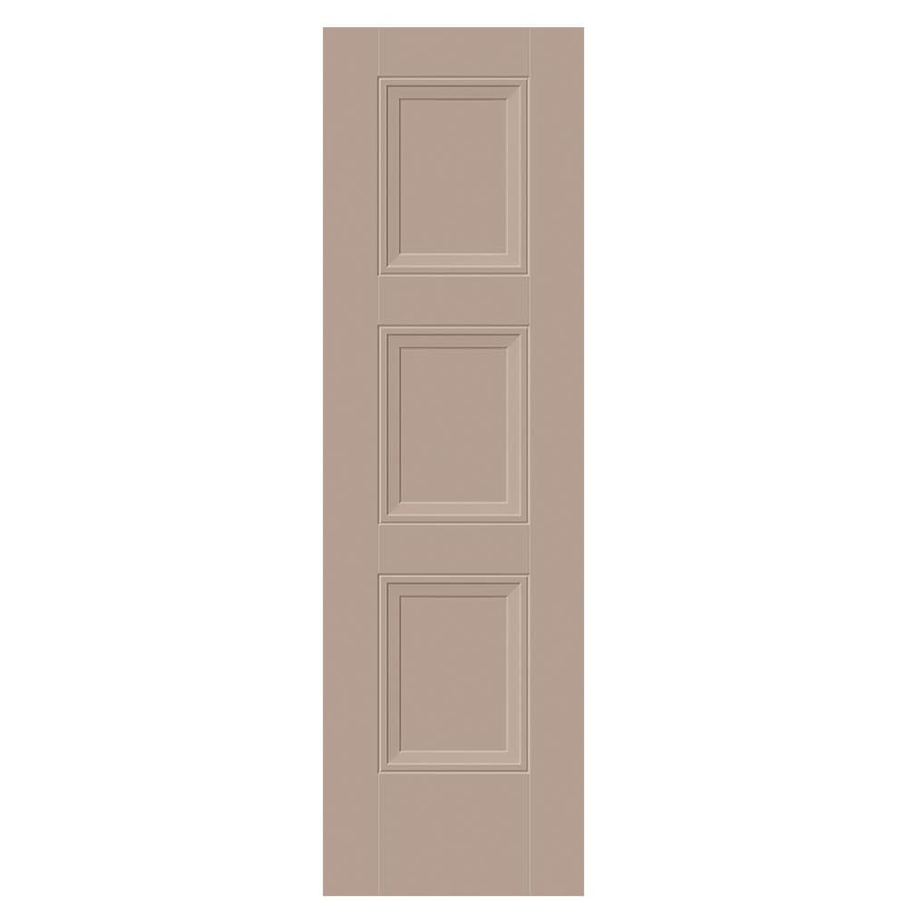 Masonite 1573247 Livingston 24-in x 80-in SandPiper 3-panel square Smooth Solid core Prefinished Molded composite Slab Door