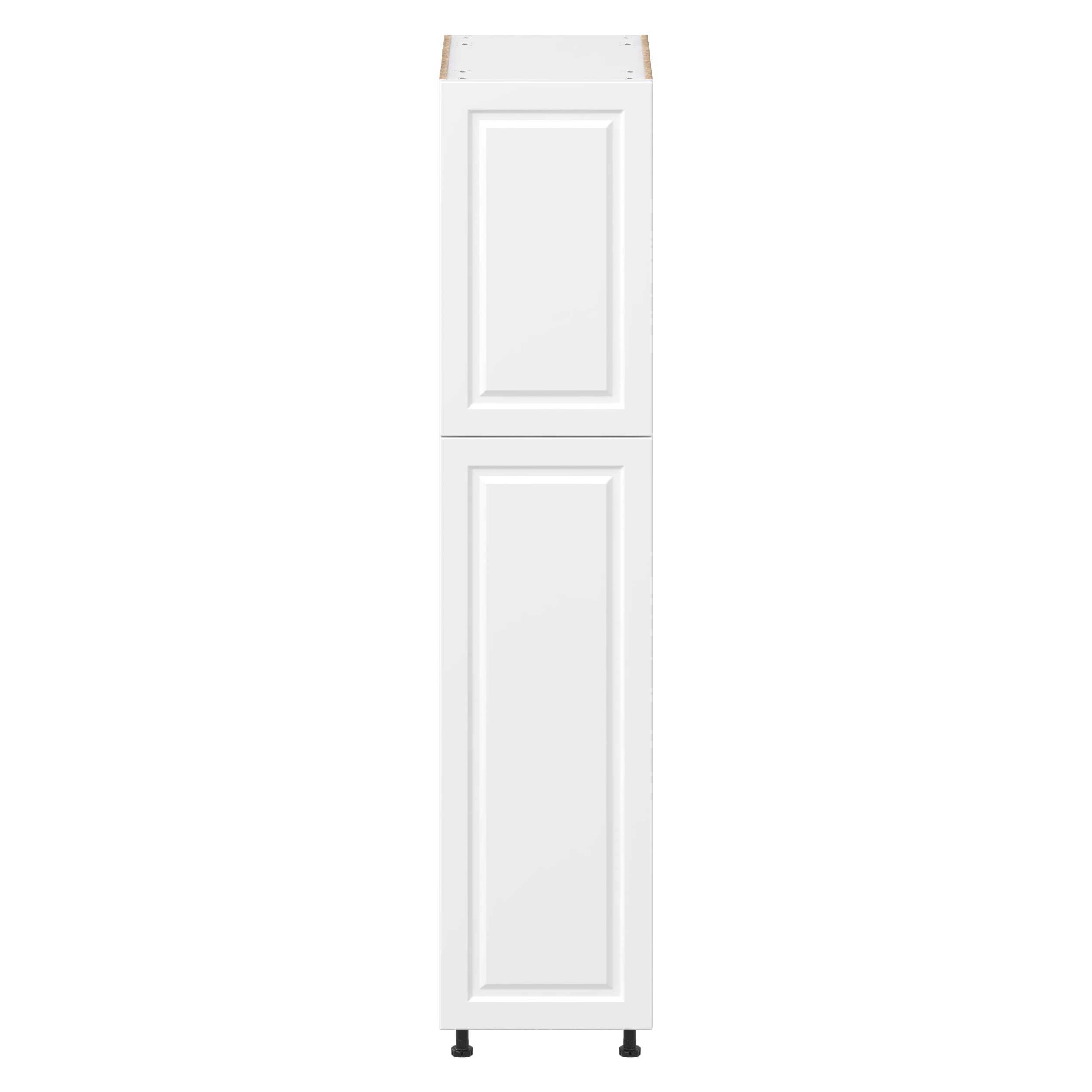 Project Source Cheyenne White 18 In W X 84 5 H 24 56 D Door Pantry Ready To Assemble Cabinet Raised Panel Square Style