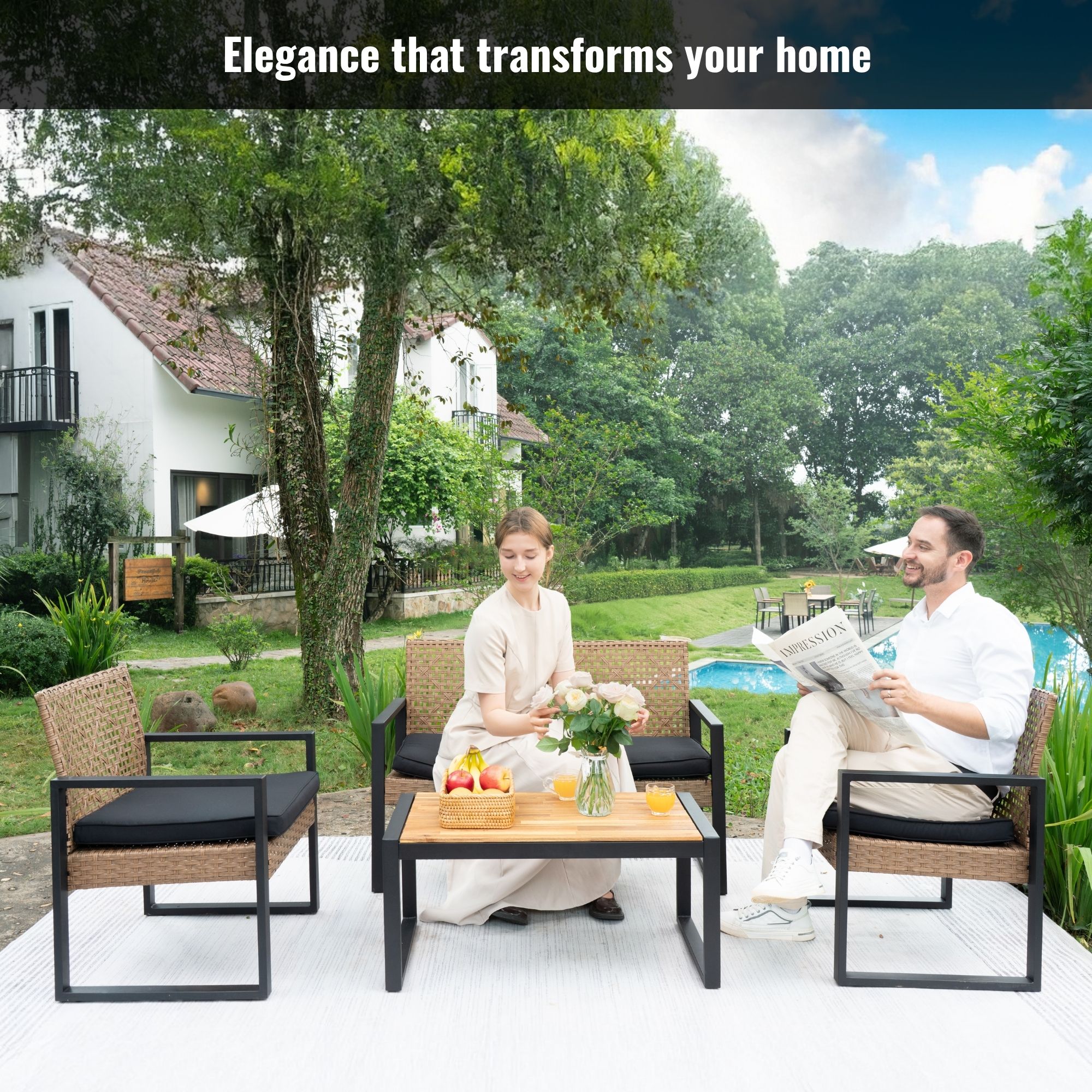 SINOFURN SYB740004BK Patio-Conversation-Sets - View #4