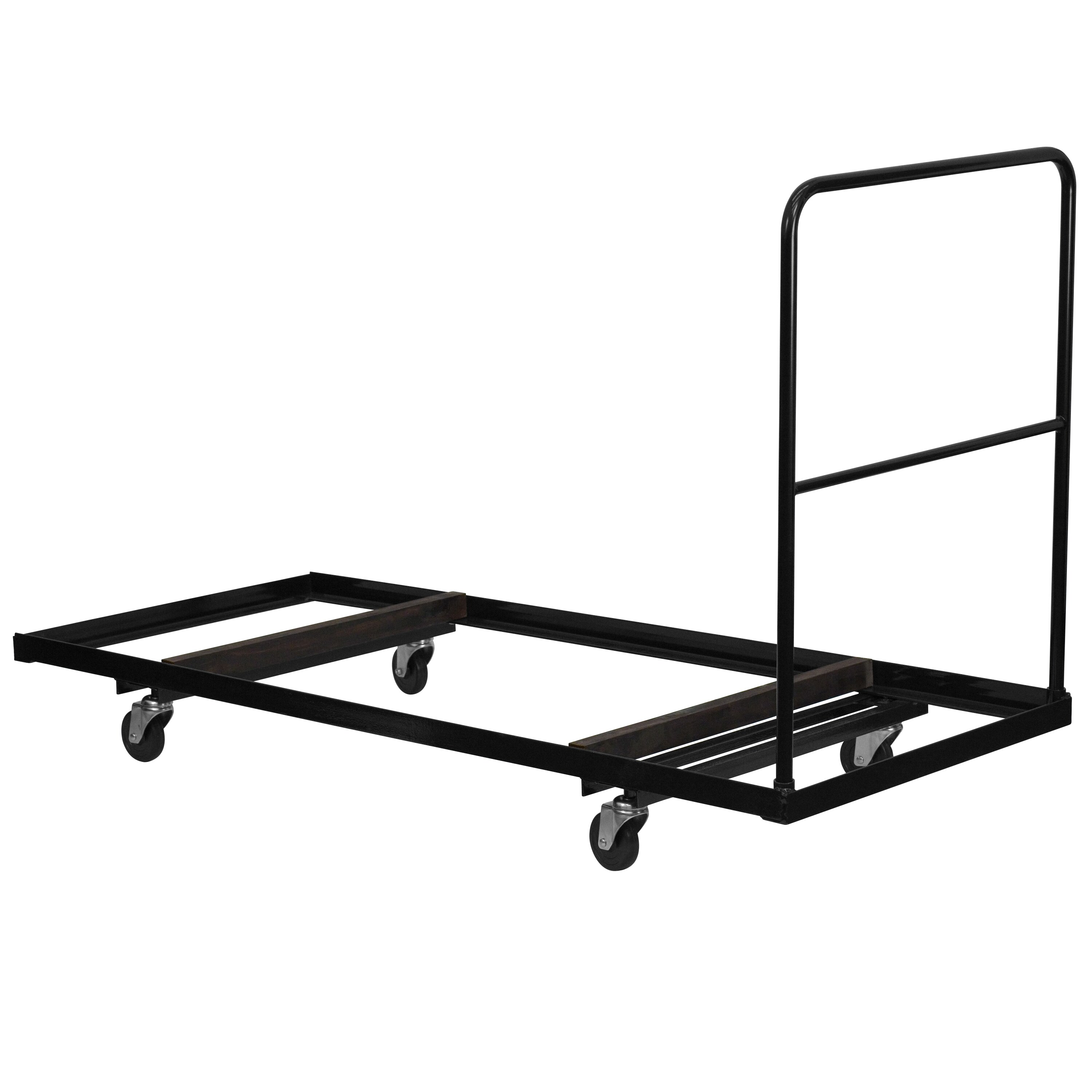 Flash Furniture 812581018578 Neena Black Folding Table Dolly for 30-in W x 72-in D Rectangular Folding Tables