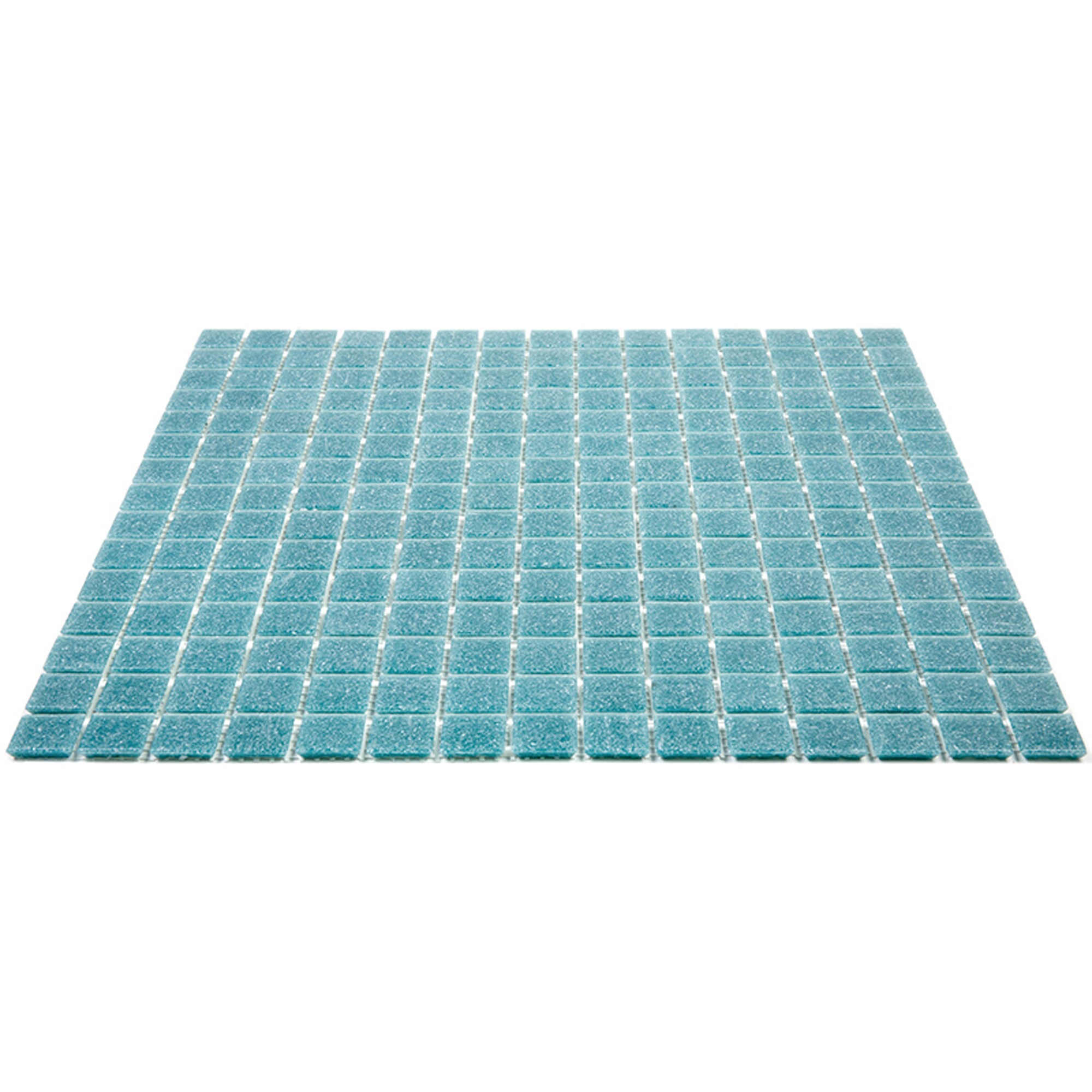 Dune 12" x 12" Glossy Blue-Green Glass Mosaic Tile
