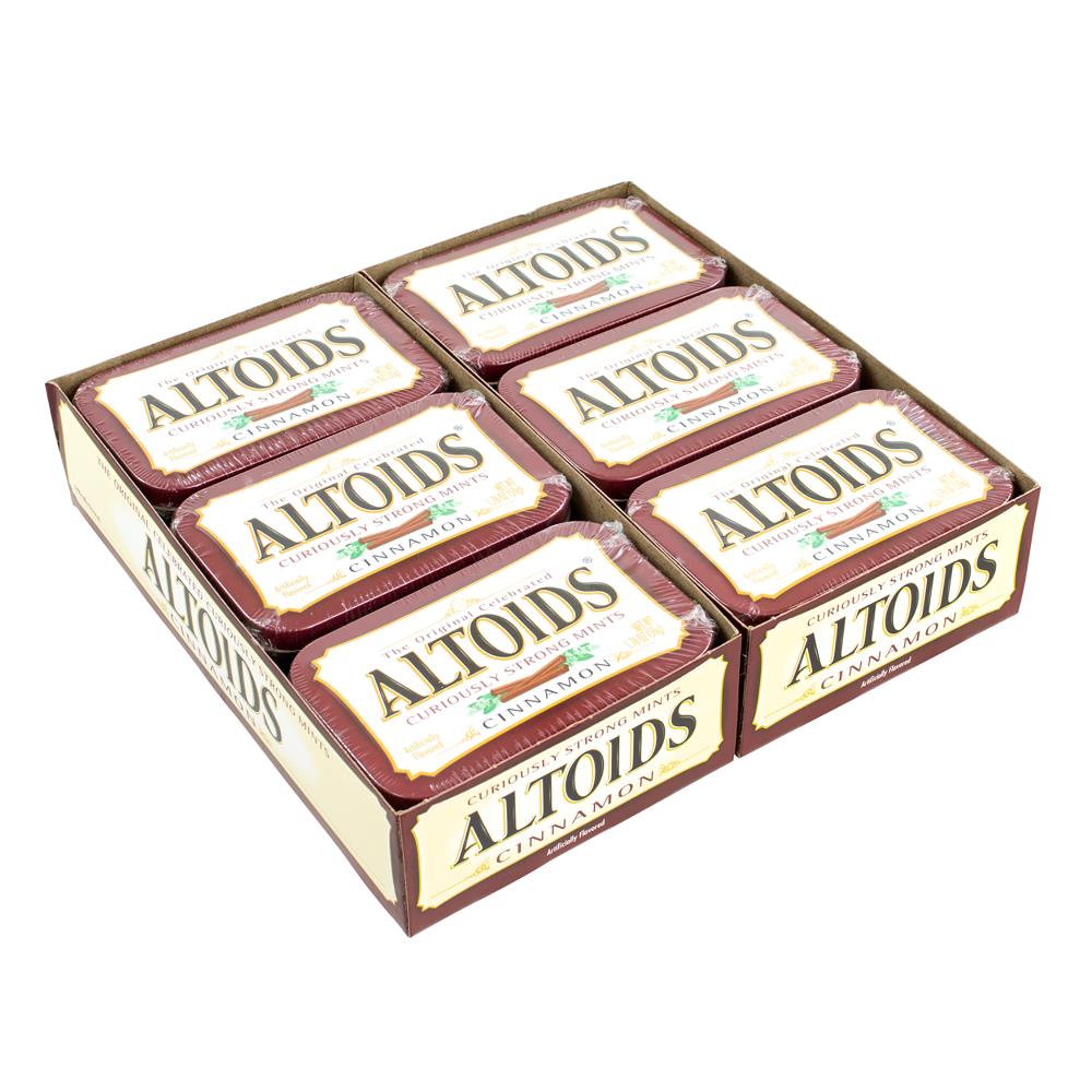  Altoids Curiously Strong Mints Variety Pack of 4-2 each of  Altoids Peppermint and Altoids Cinnamon Mints - Favorite Flavors of Altoids  Breath Mints - Bundle with Ballard Products Pocket Bag 