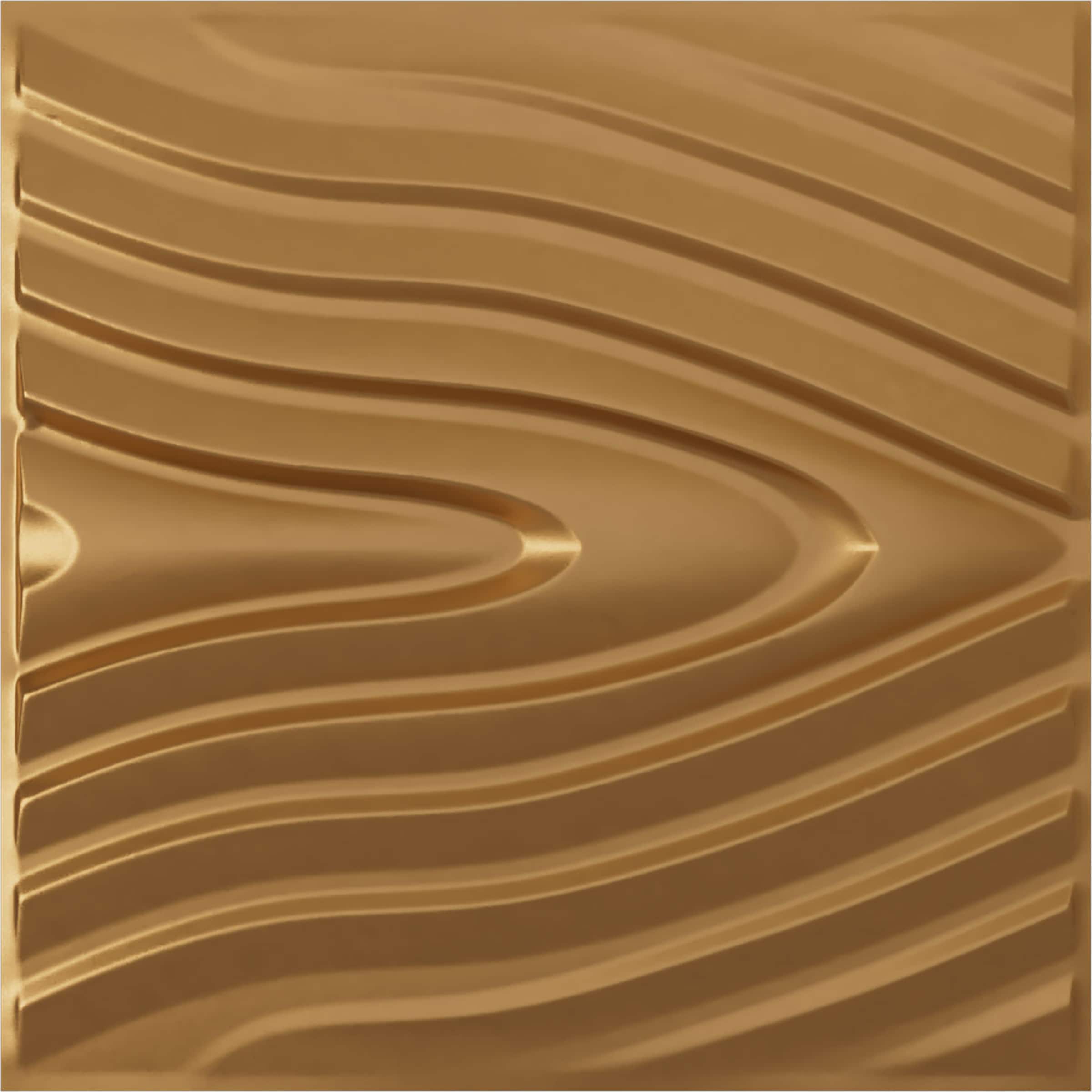 Ekena Millwork WP20X20KHBGL 19-5/8-in x 19-5/8-in Embossed Paintable/Stainable Gold PVC Abstract Wall Panel ( 2.67-sq ft )