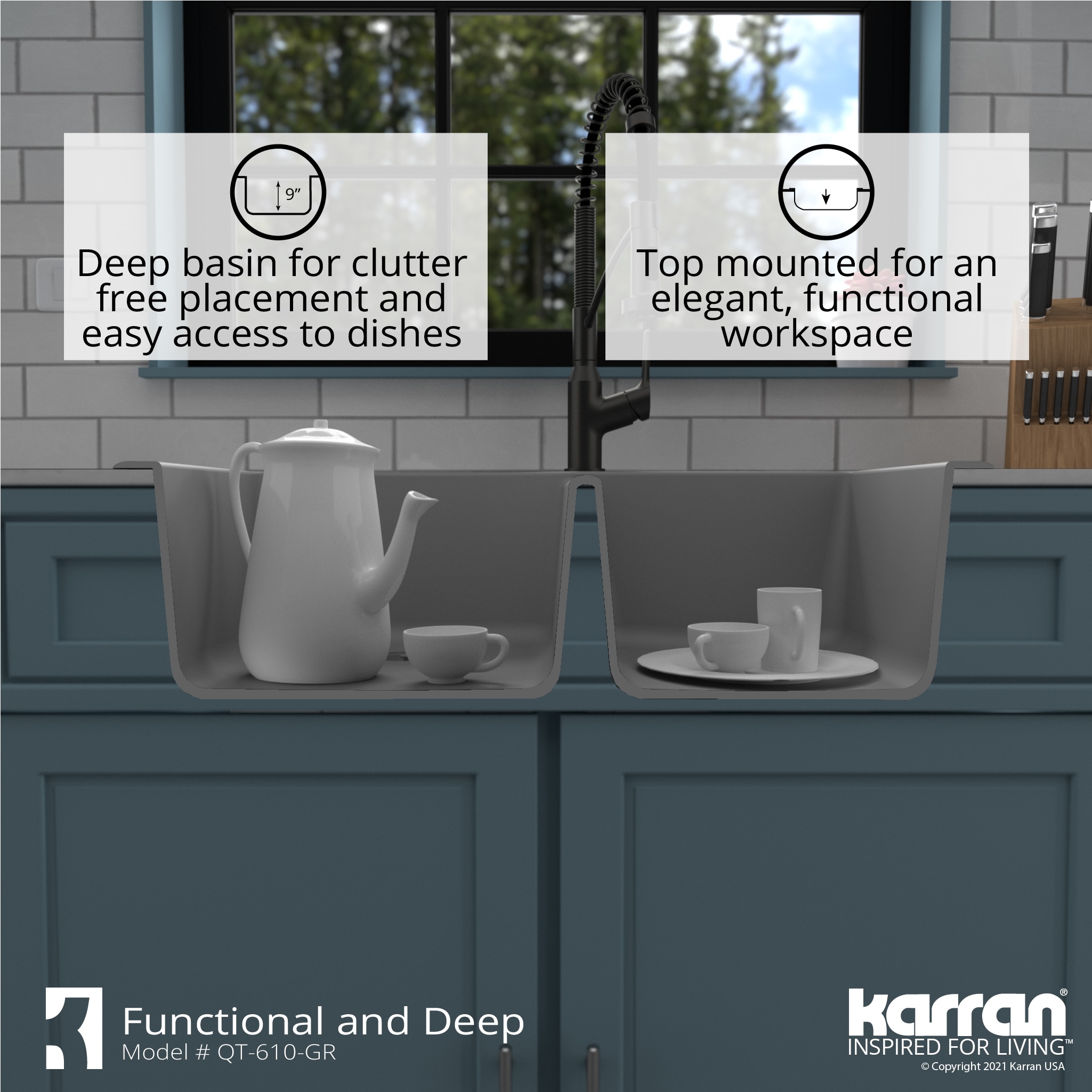 Karran QT-610-GR Kitchen-Sinks - View #9