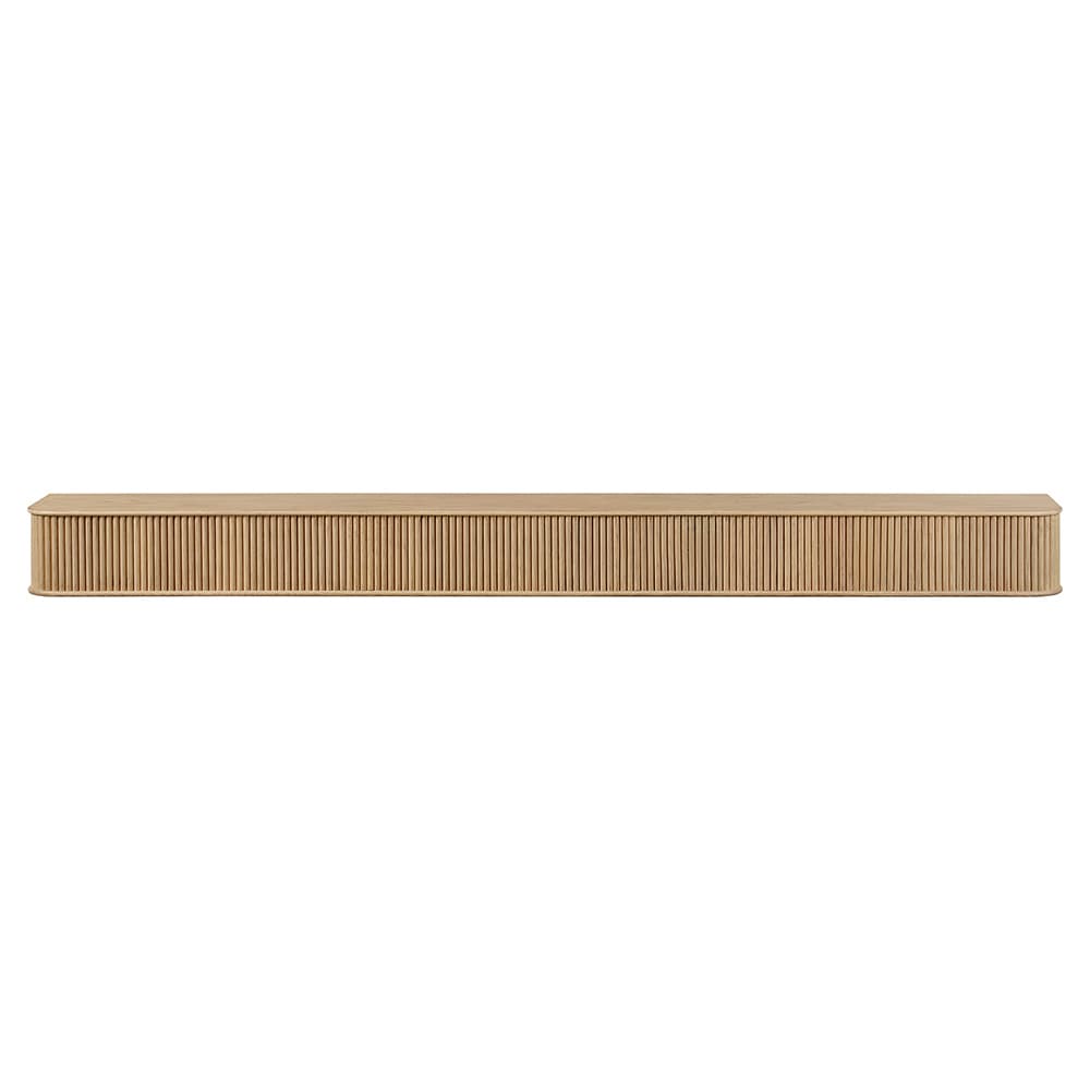 Modern Ember ALFAMA-72-BLD 72-in W x 6-in H x 8-in D Alfama Blonde Oak Hollow Traditional Fireplace Mantel
