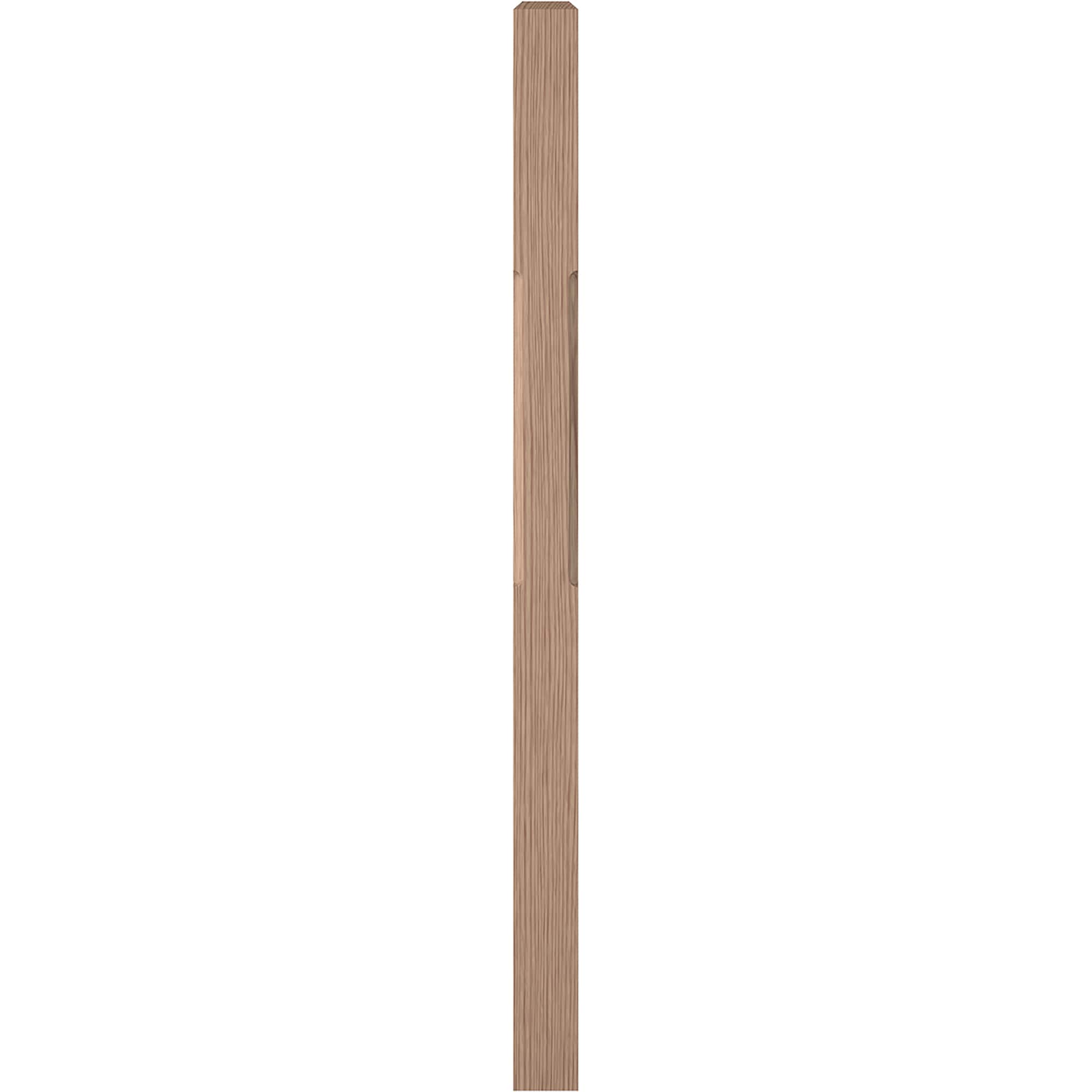 L.J. Smith Stair Systems LJC-4001-HK Clean 3.5-in x 58-in Unfinished Hickory Intermediate Stair Newel Post