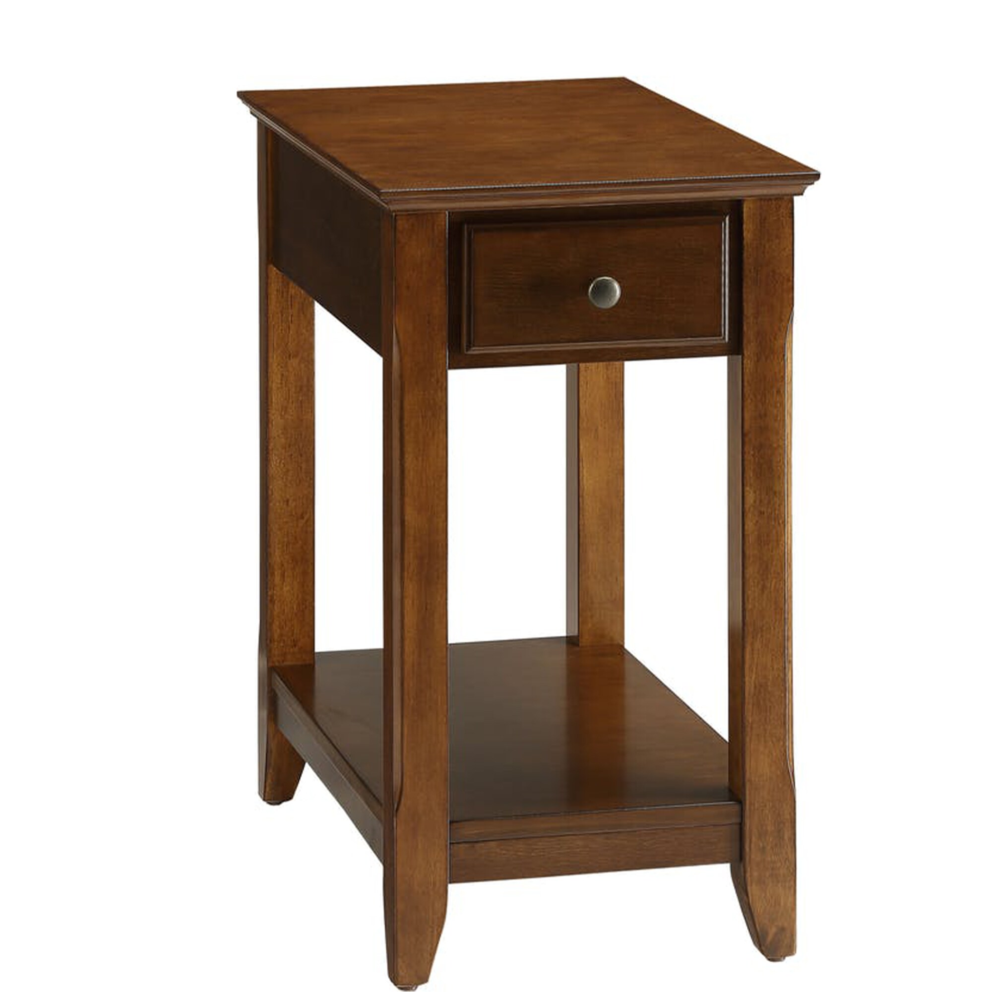 Benzara Brown Wood Modern End Table With Storage In The End Tables Department At