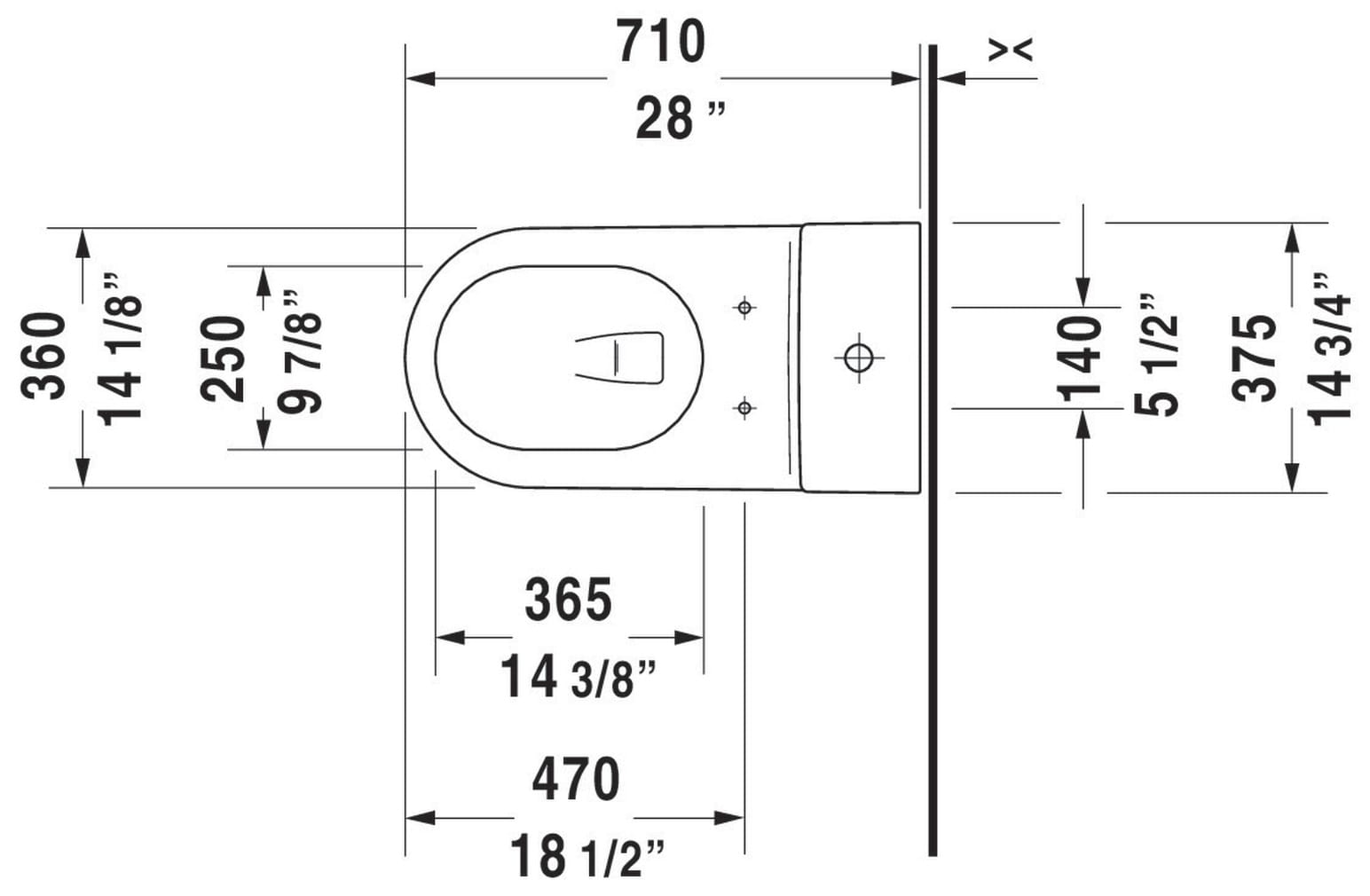 Duravit Starck 2 White Elongated Standard Height WaterSense Toilet 12 ...