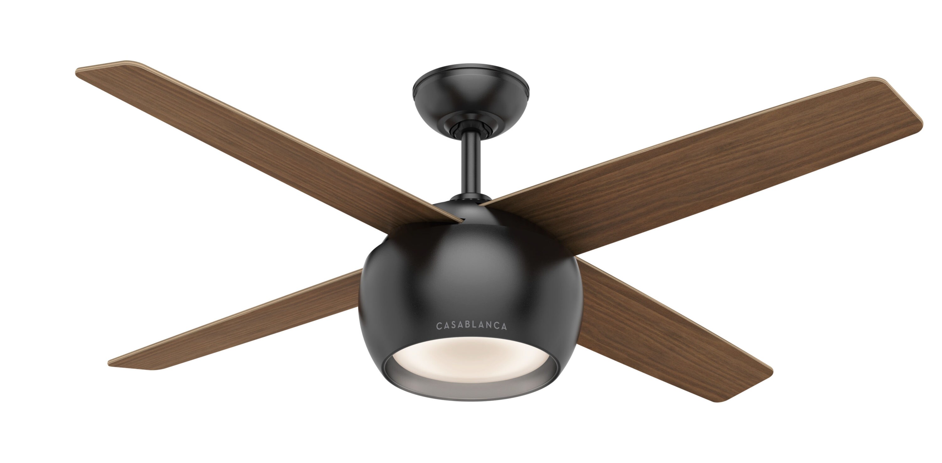 Casablanca Valby 54-in Matte Nickel Indoor Ceiling Fan with Wall-Mounted Remote (4-Blade)